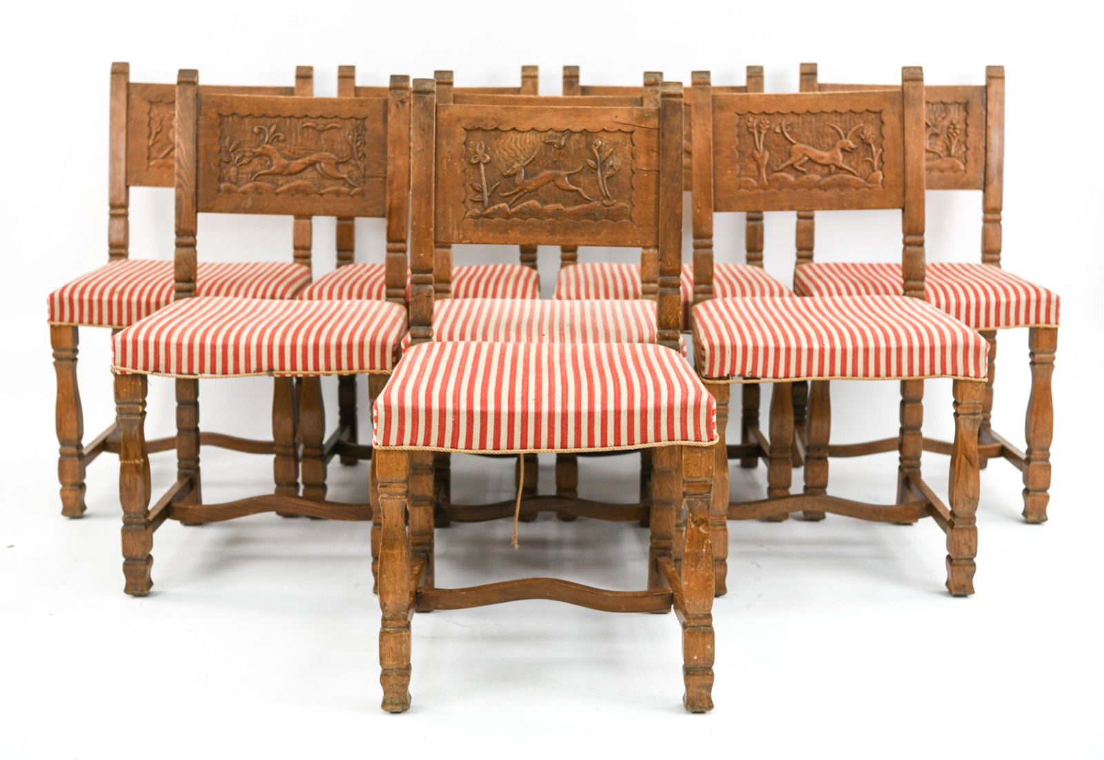 (8) 1930S DANISH DECO HARD-CARVED OAK SIDE CHAIRS (1 of 18)