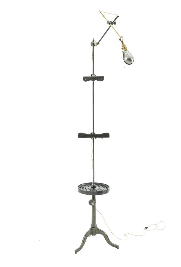 IRON INDUSTRIAL EASEL W/ O. C. WHITE LAMP (1 of 17)