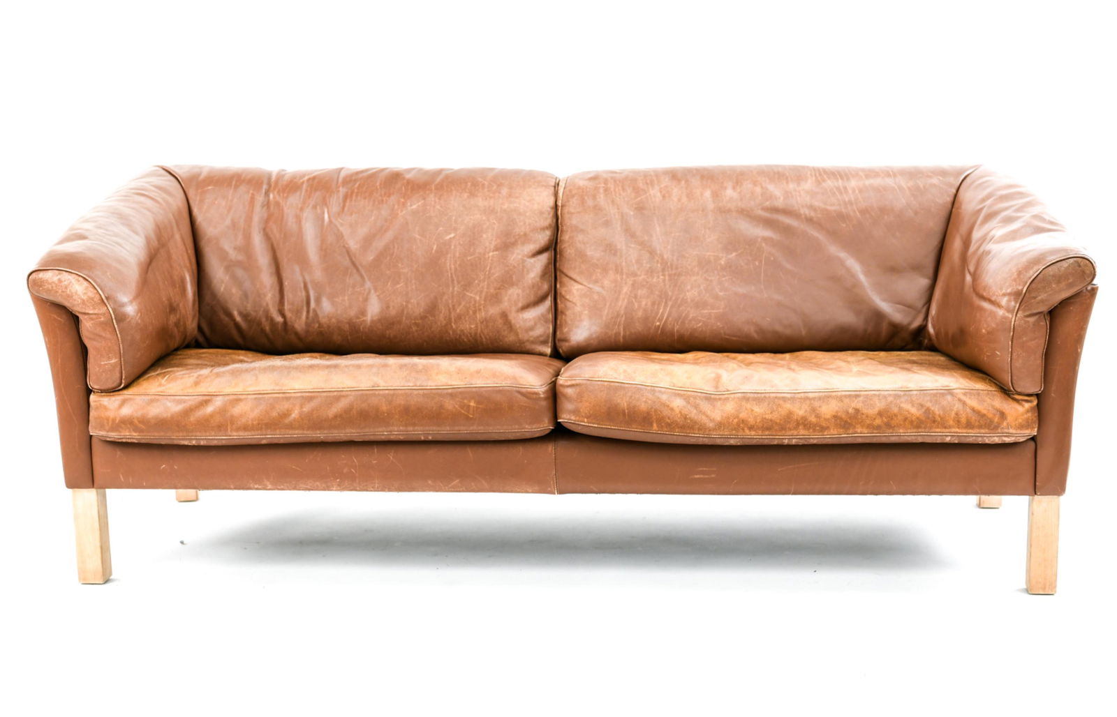 MOGENS HANSEN DANISH MID-CENTURY LEATHER SOFA (1 of 15)