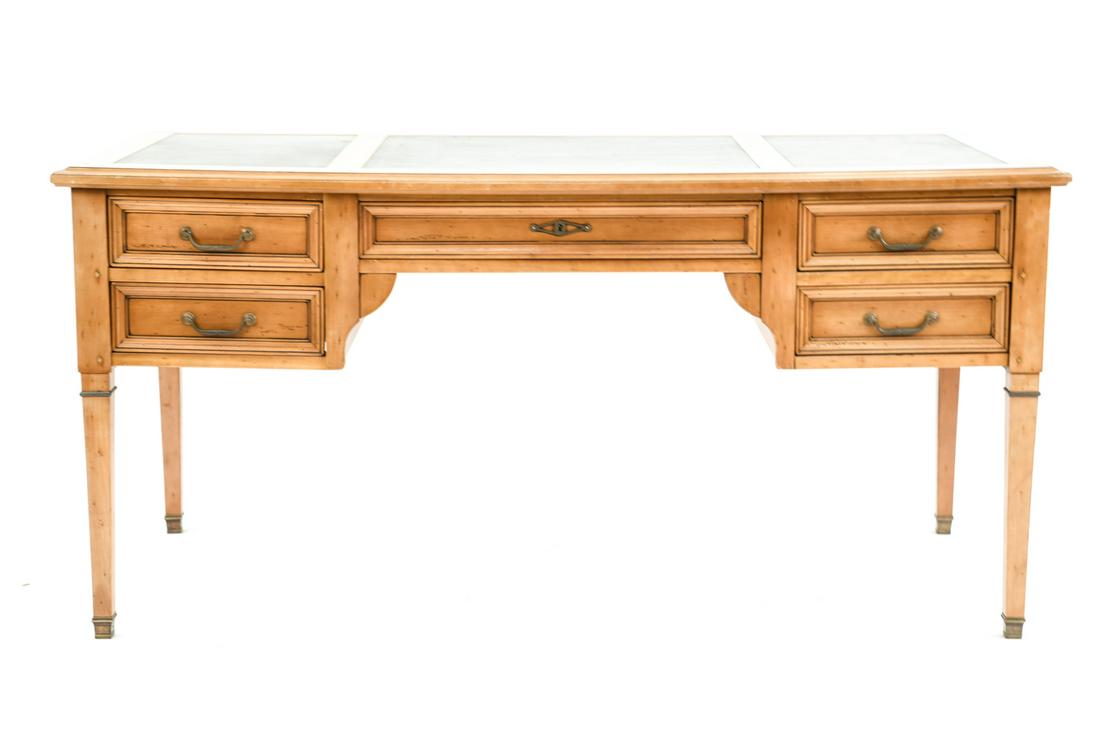 PINE LEATHER TOP DESK (1 of 16)