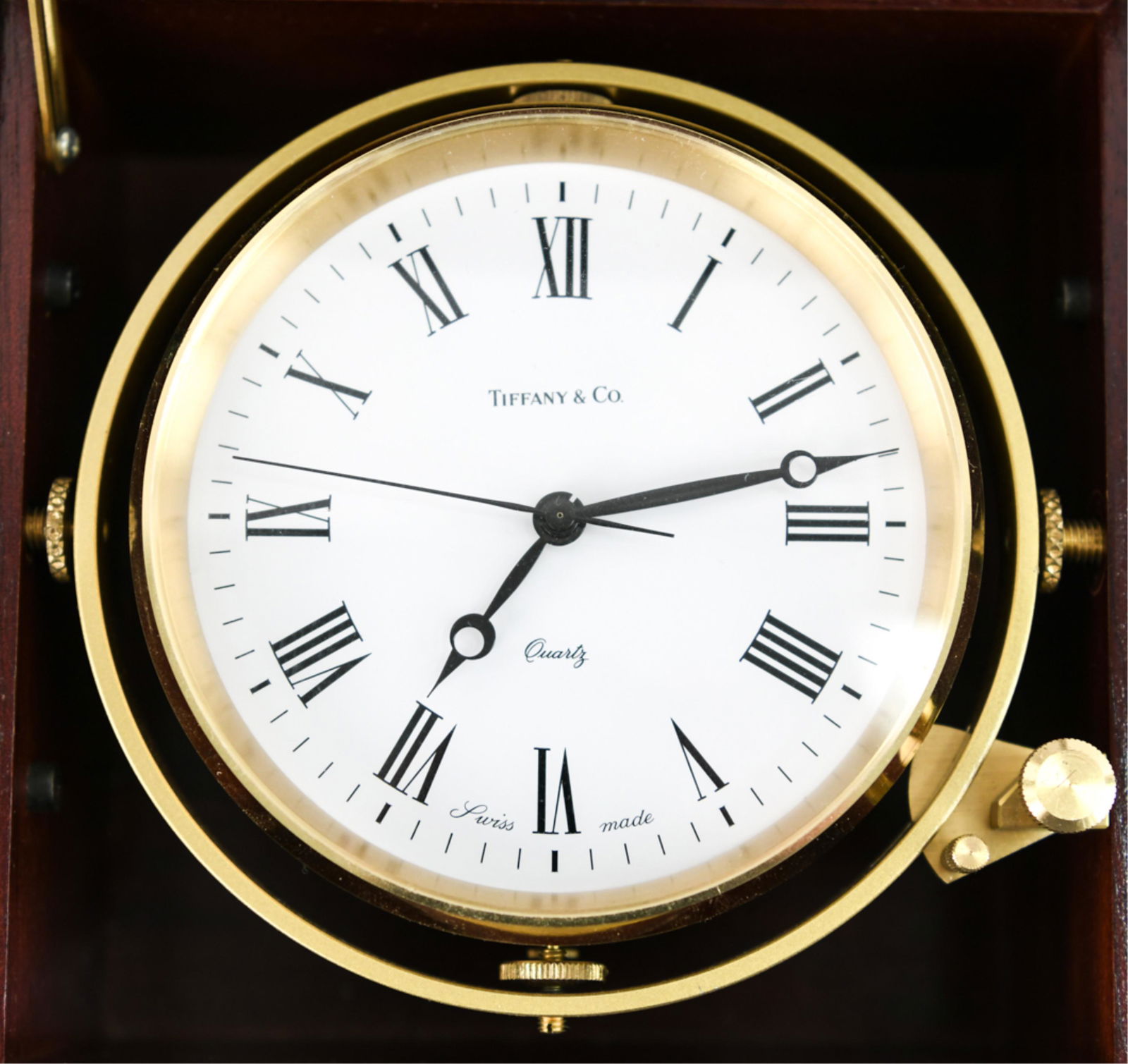 TIFFANY & CO CHRONOMETER STYLE DESK CLOCK (1 of 18)