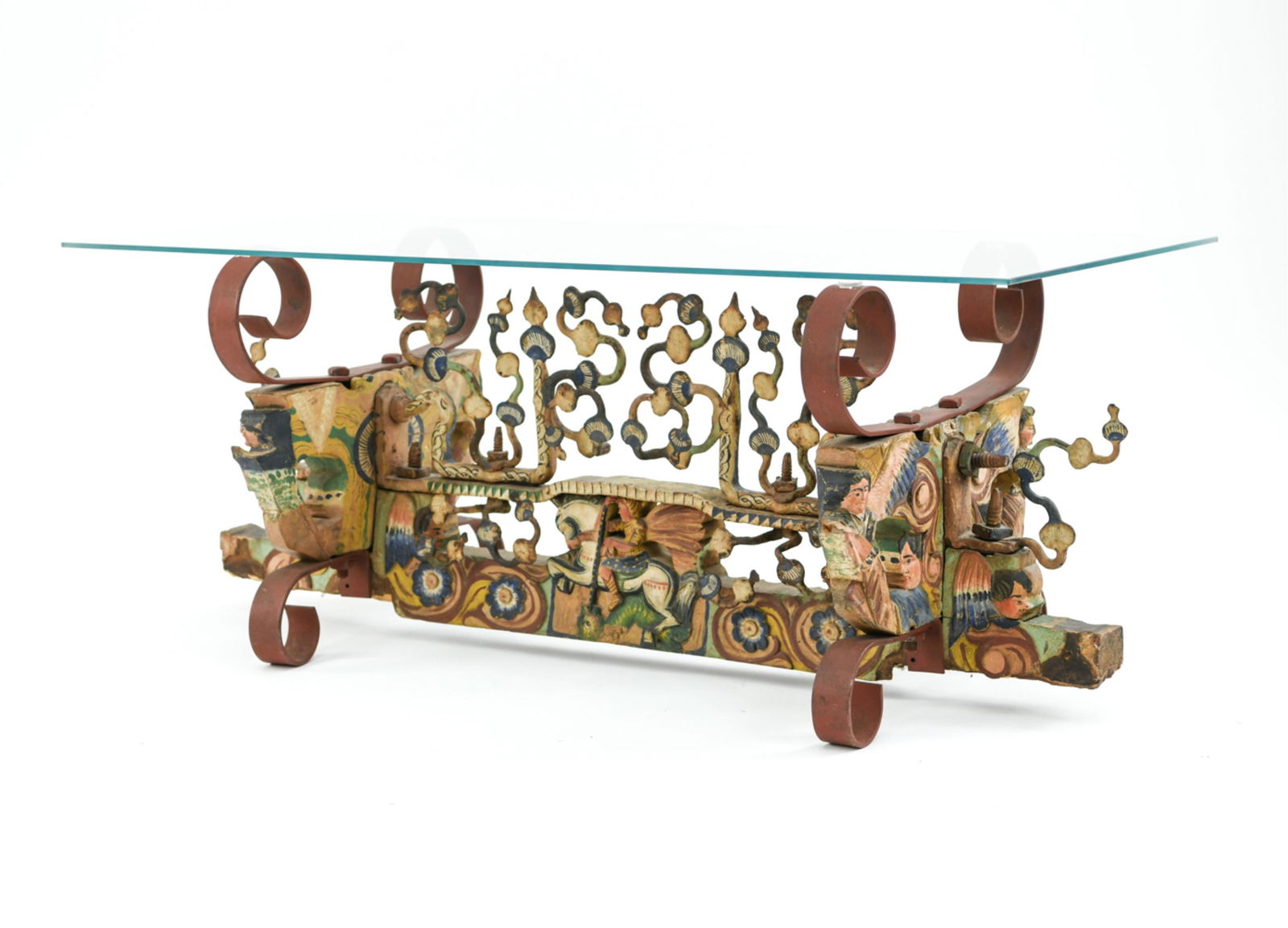 19TH CENTURY SICILIAN WEDDING CART AXLE TABLE (1 of 11)