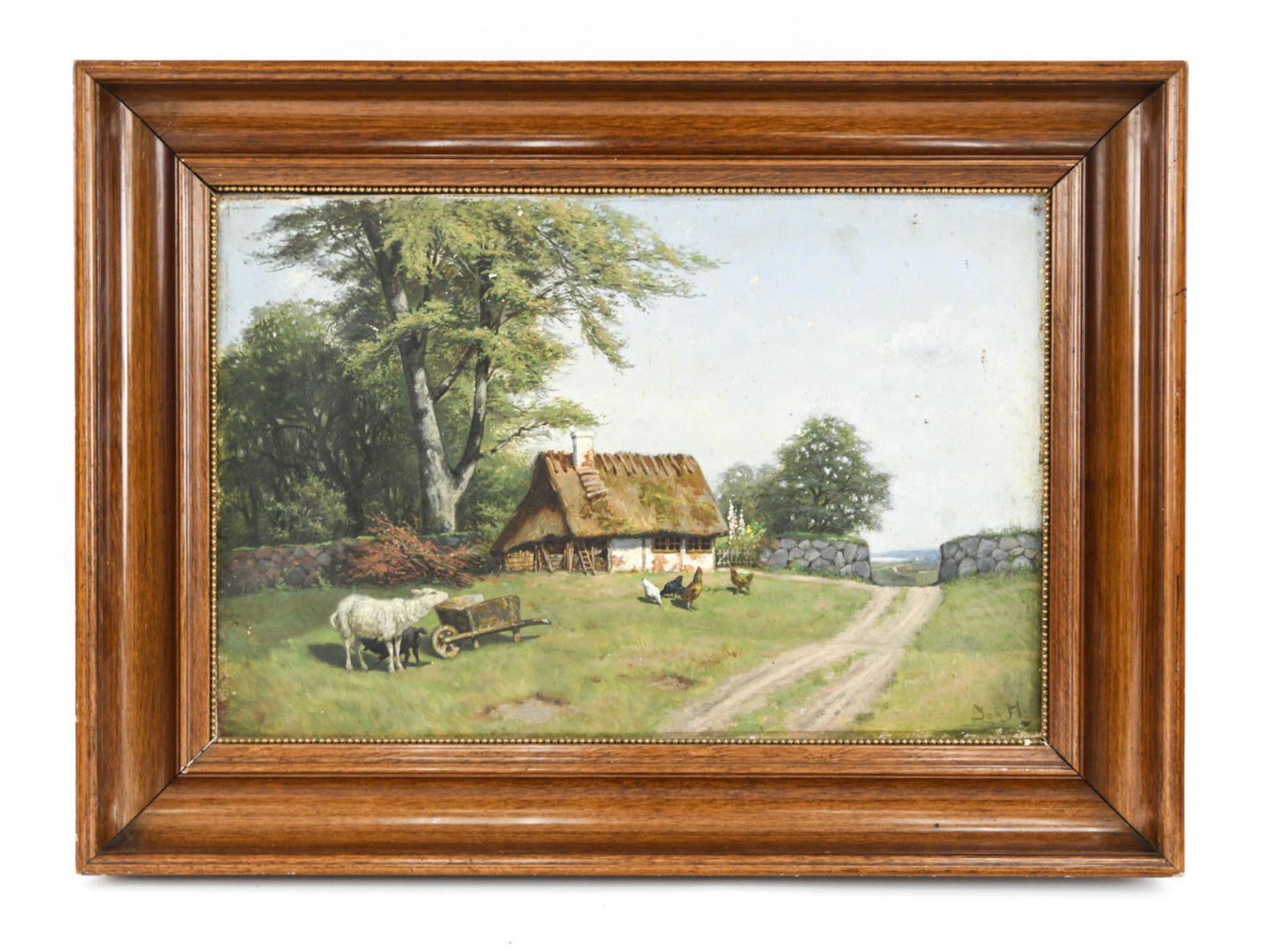 DANISH O/C FARMYARD PAINTING (1 of 12)
