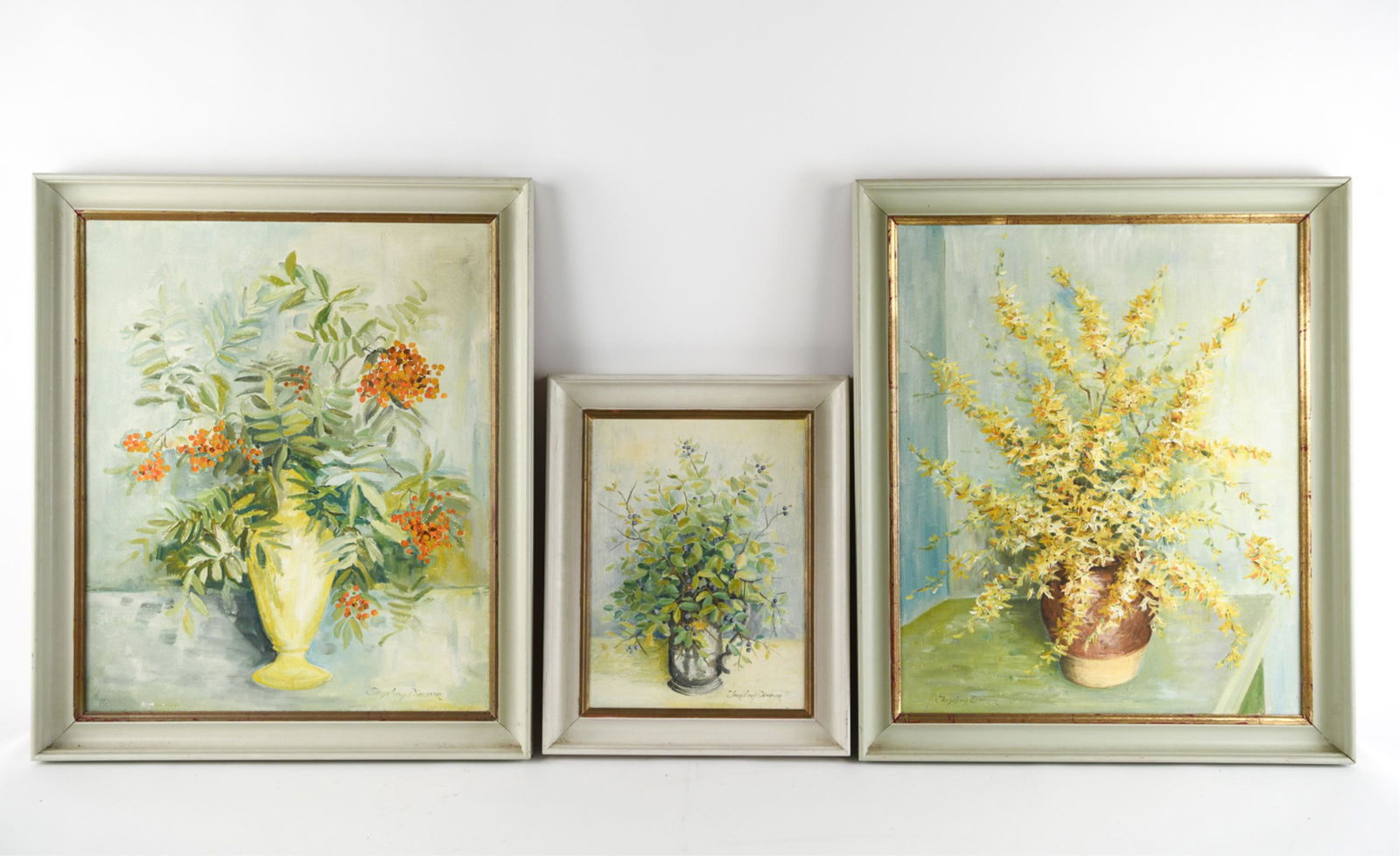 (3) MODERN DANISH STILL LIFE O/C PAINTINGS (1 of 20)