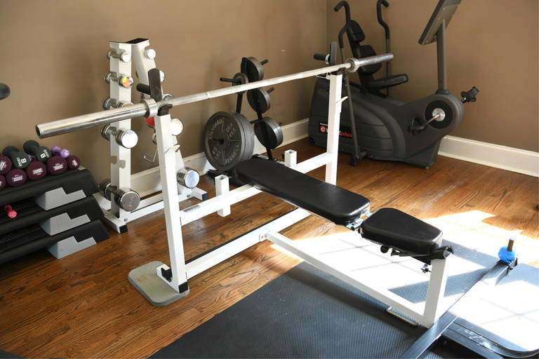Parabody Weight Lifting Bench & Weights