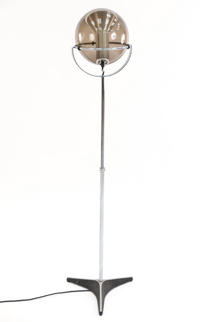 MID-CENTURY SMOKED GLASS EYEBALL FLOOR LAMP (1 of 9)