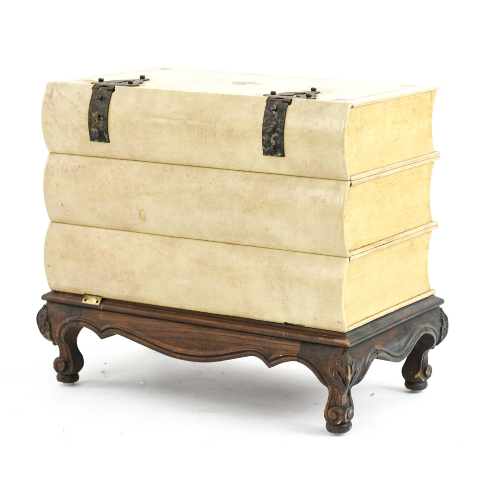 FAUX STACKED BOOK CHEST SIDE TABLE (1 of 11)