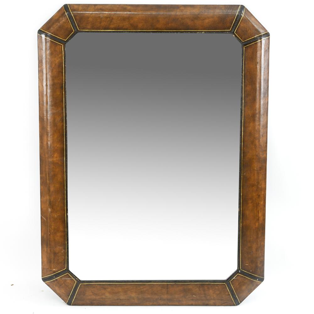 LEATHER WRAPPED MIRROR (1 of 9)