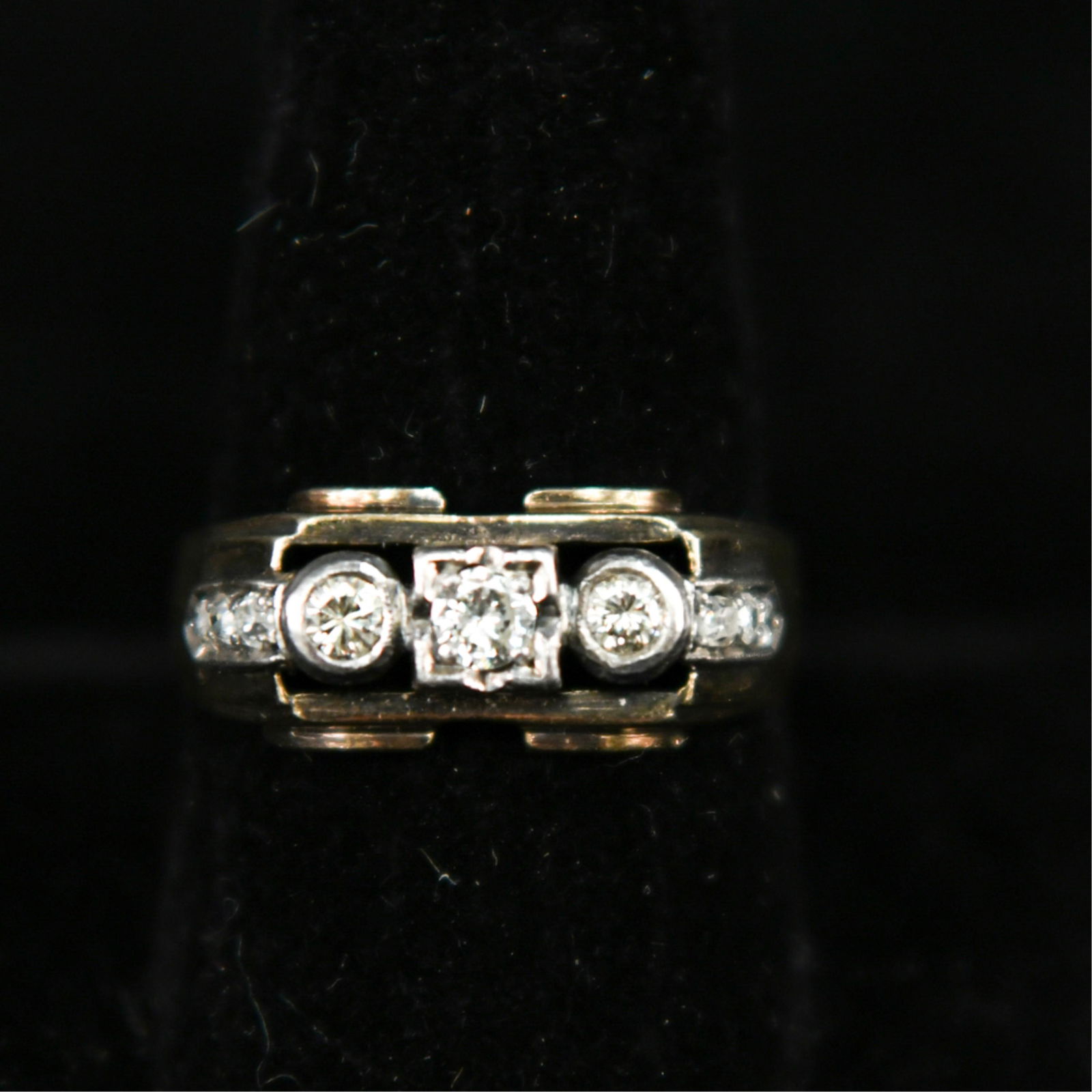 ART DECO DIAMOND MENS RING (1 of 11)
