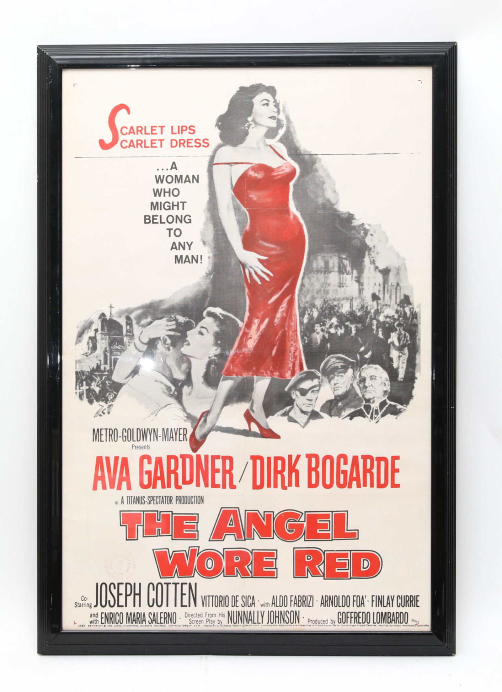 ORIGINAL MOVIE POSTER “THE ANGEL WORE RED" (1 of 8)