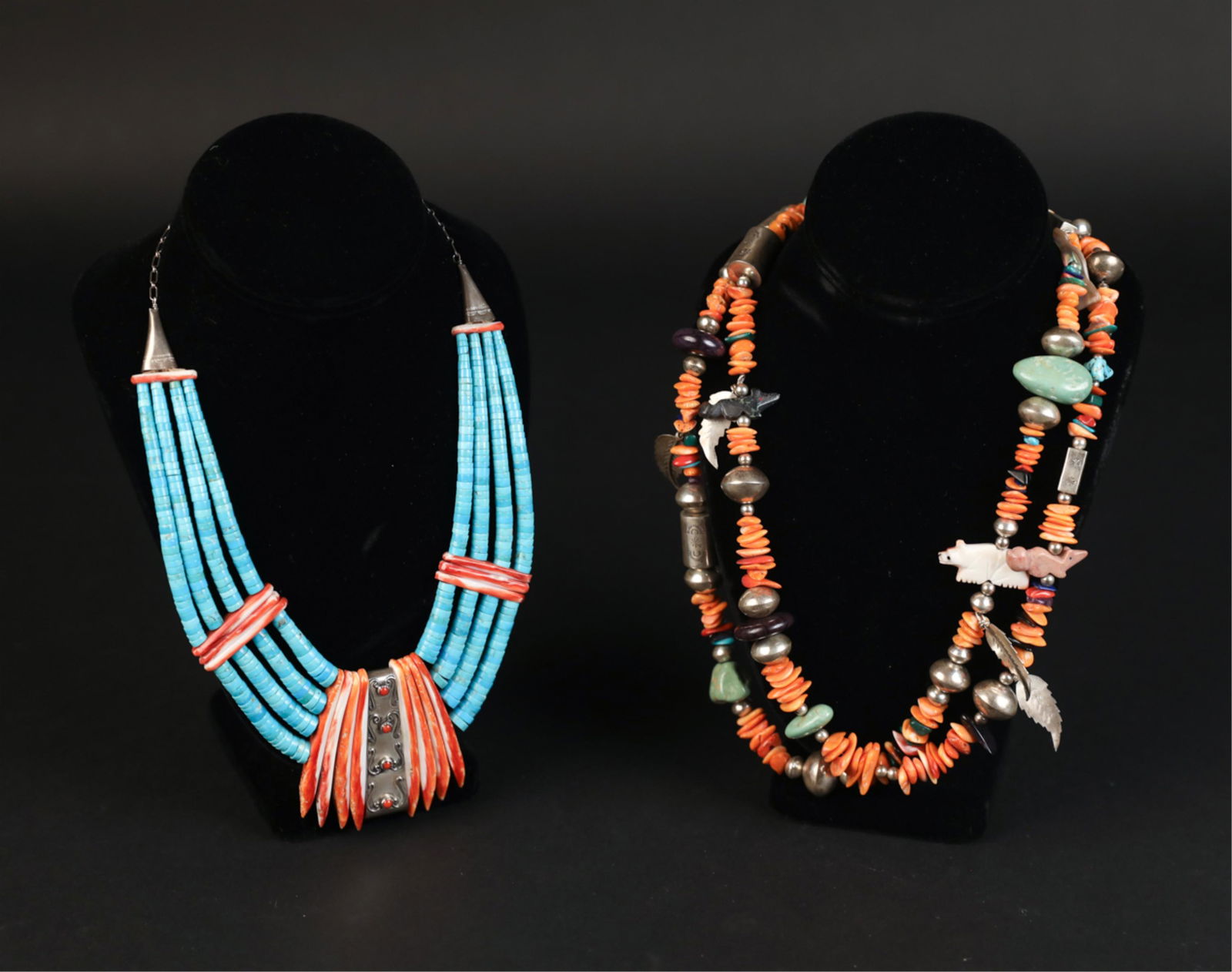 (2) NATIVE AMERICAN NECKLACES INCL. FETISH (1 of 6)