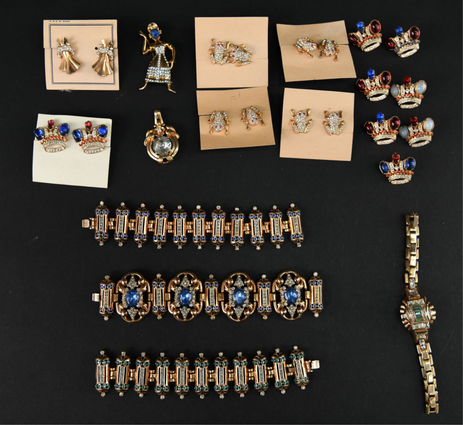 MID-CENTURY COPPER & RHINESTONE JEWELRY (1 of 13)