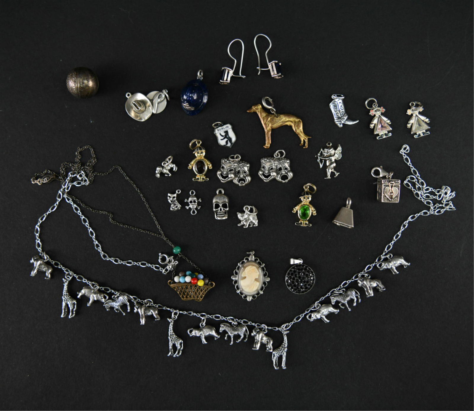 STERLING SILVER CHARMS & CHARM NECKLACE (1 of 11)