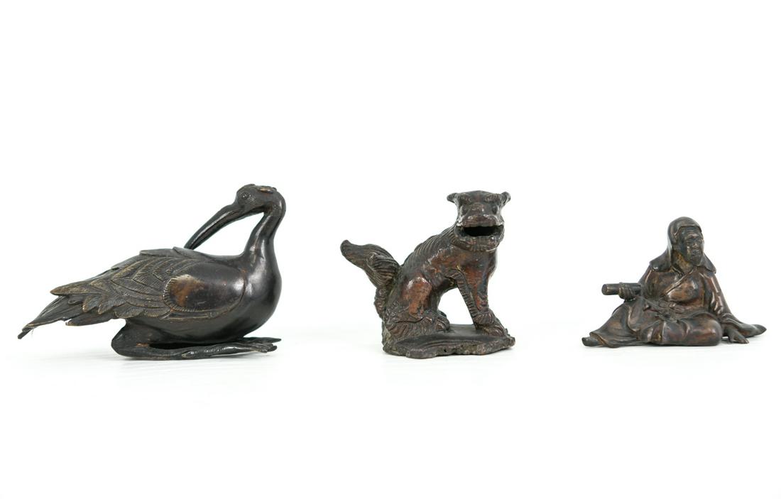 (3) ASIAN BRONZE SCULPTURES (1 of 10)