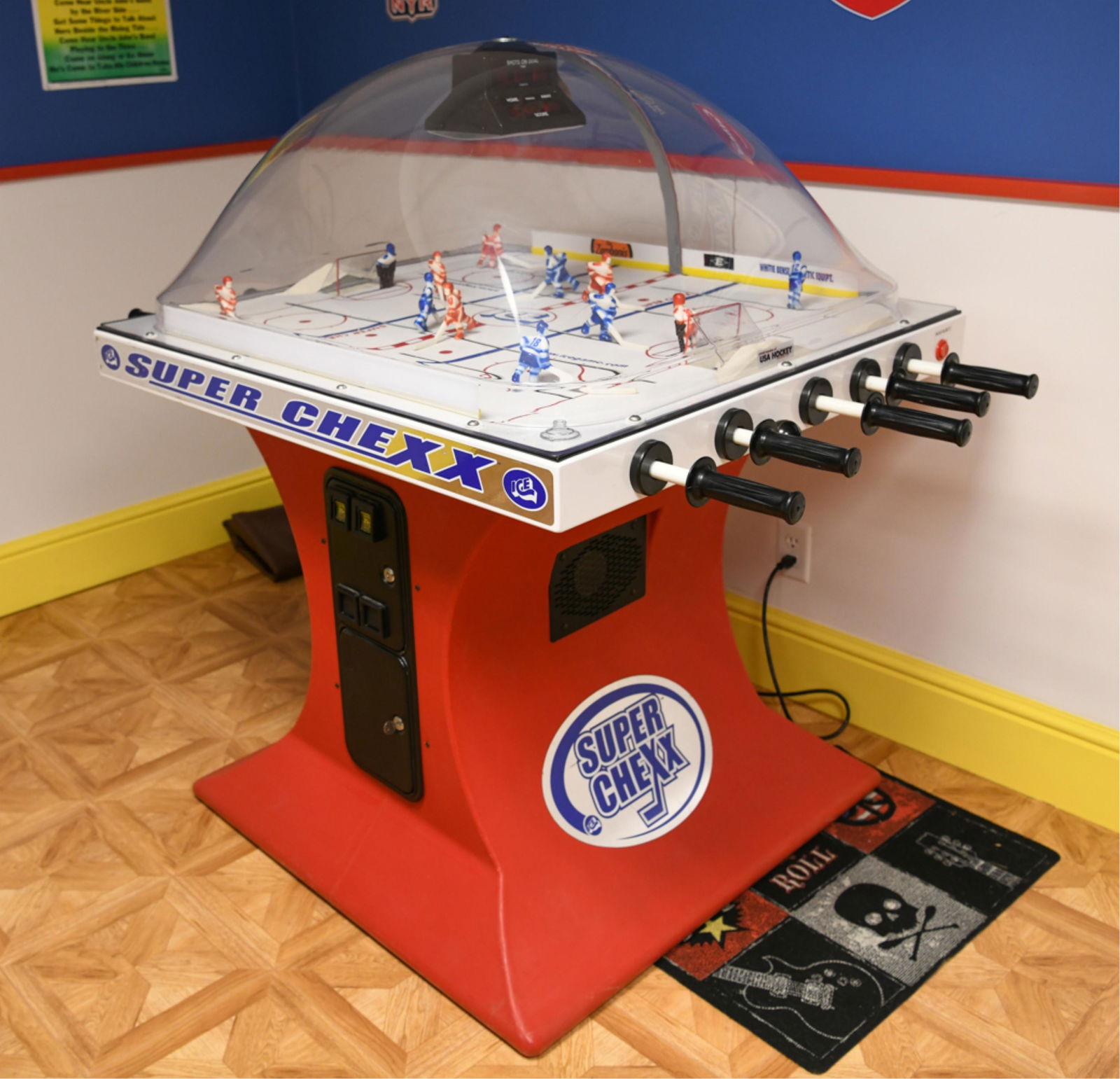 Vintage Super Chexx Arcade Hockey Foosball Game