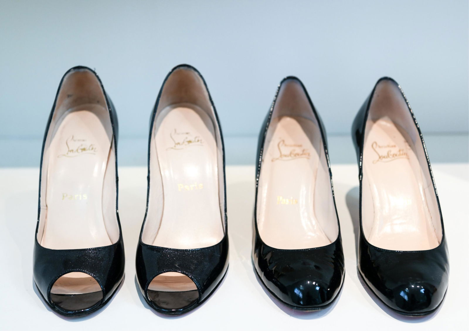 (2) PAIRS OF BLACK CHRISTIAN LOUBOUTIN PUMPS (1 of 9)