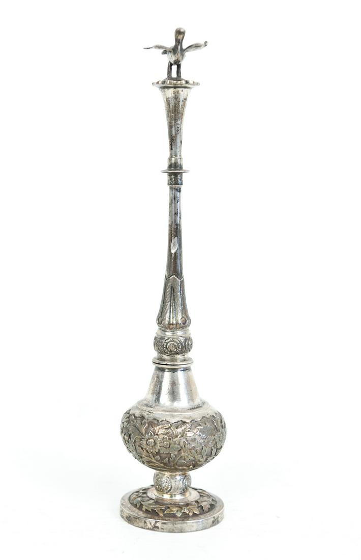 CHINESE EXPORT SILVER ROSEWATER SPRINKLER (1 of 13)