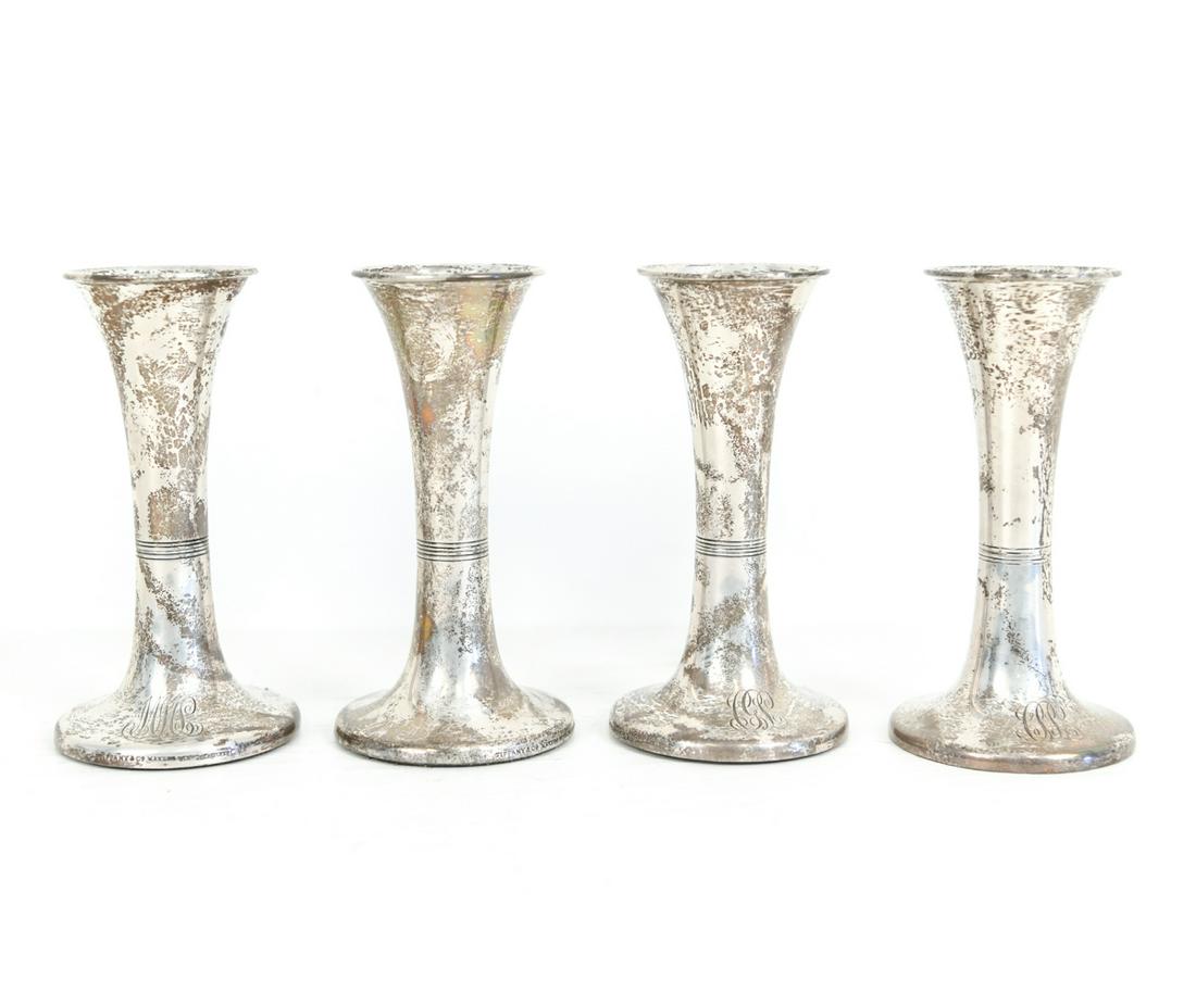(4) TIFFANY & CO. WEIGHTED STERLING SILVER VASES (1 of 11)