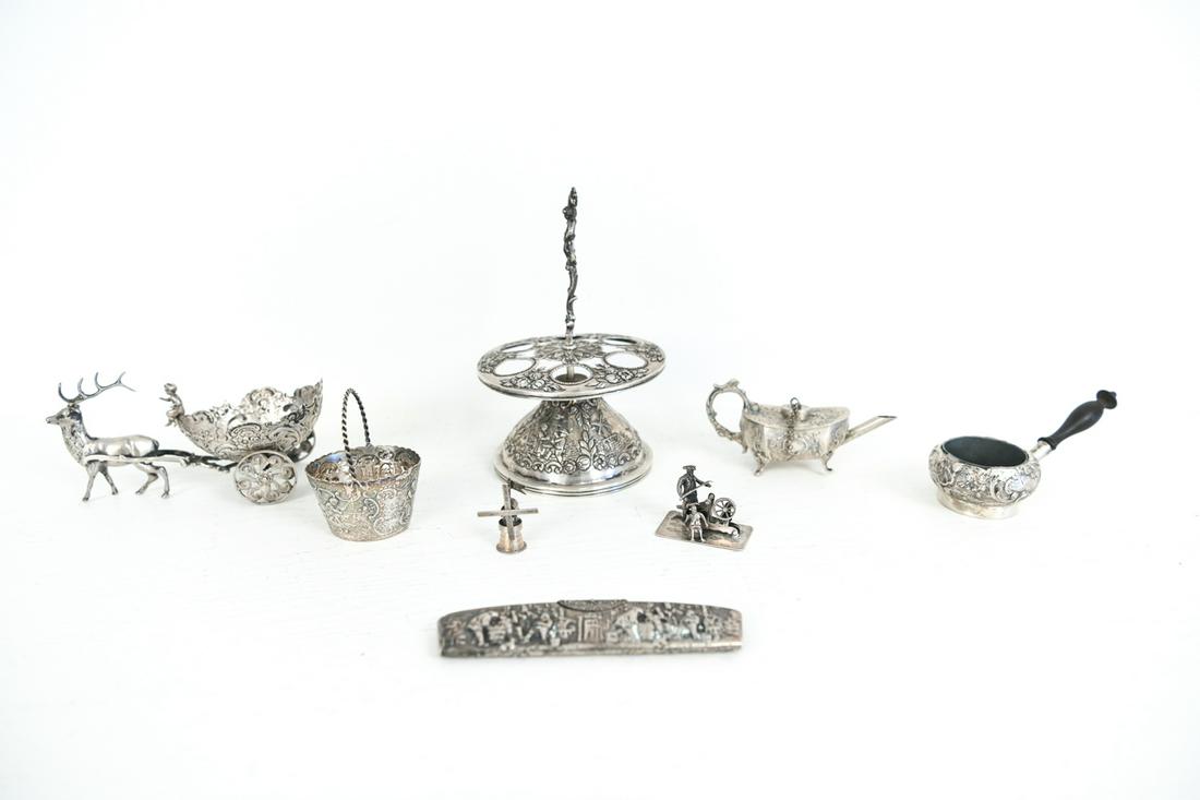 GROUPING FIGURAL DECORATIVE SILVER OBJECTS (1 of 19)