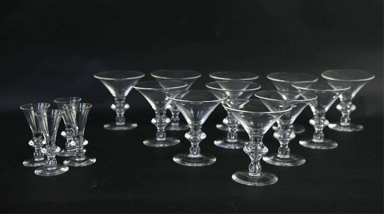 GROUPING OF STEUBEN GLASSES (1 of 6)