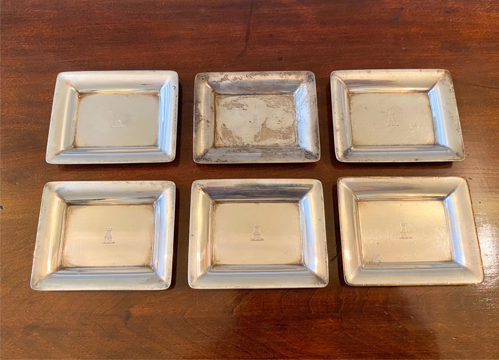 TIFFANY & CO. MAKERS STERLING SILVER ASHTRAYS (1 of 6)