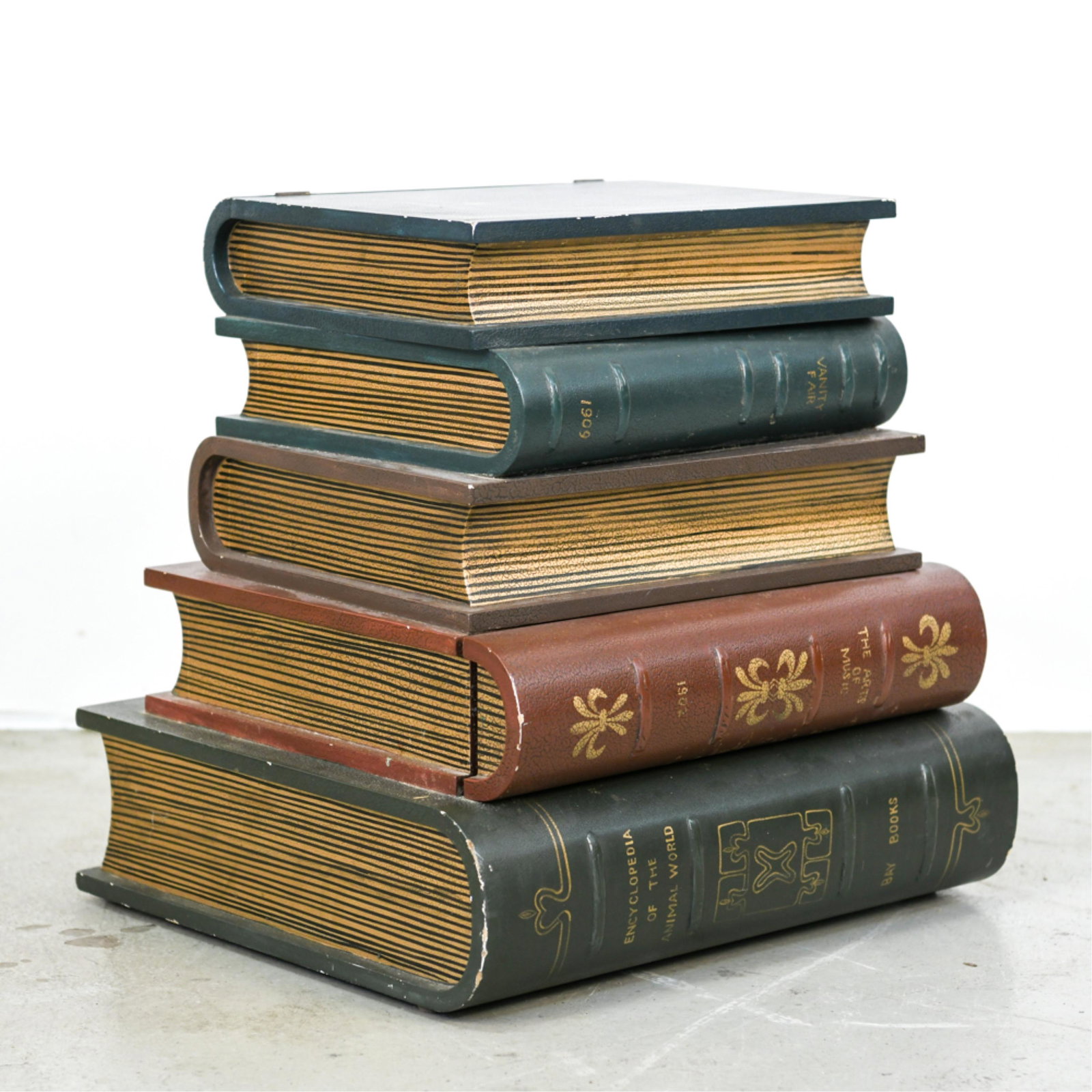 MAITLAND SMITH FAUX BOOK SIDE TABLE (1 of 9)