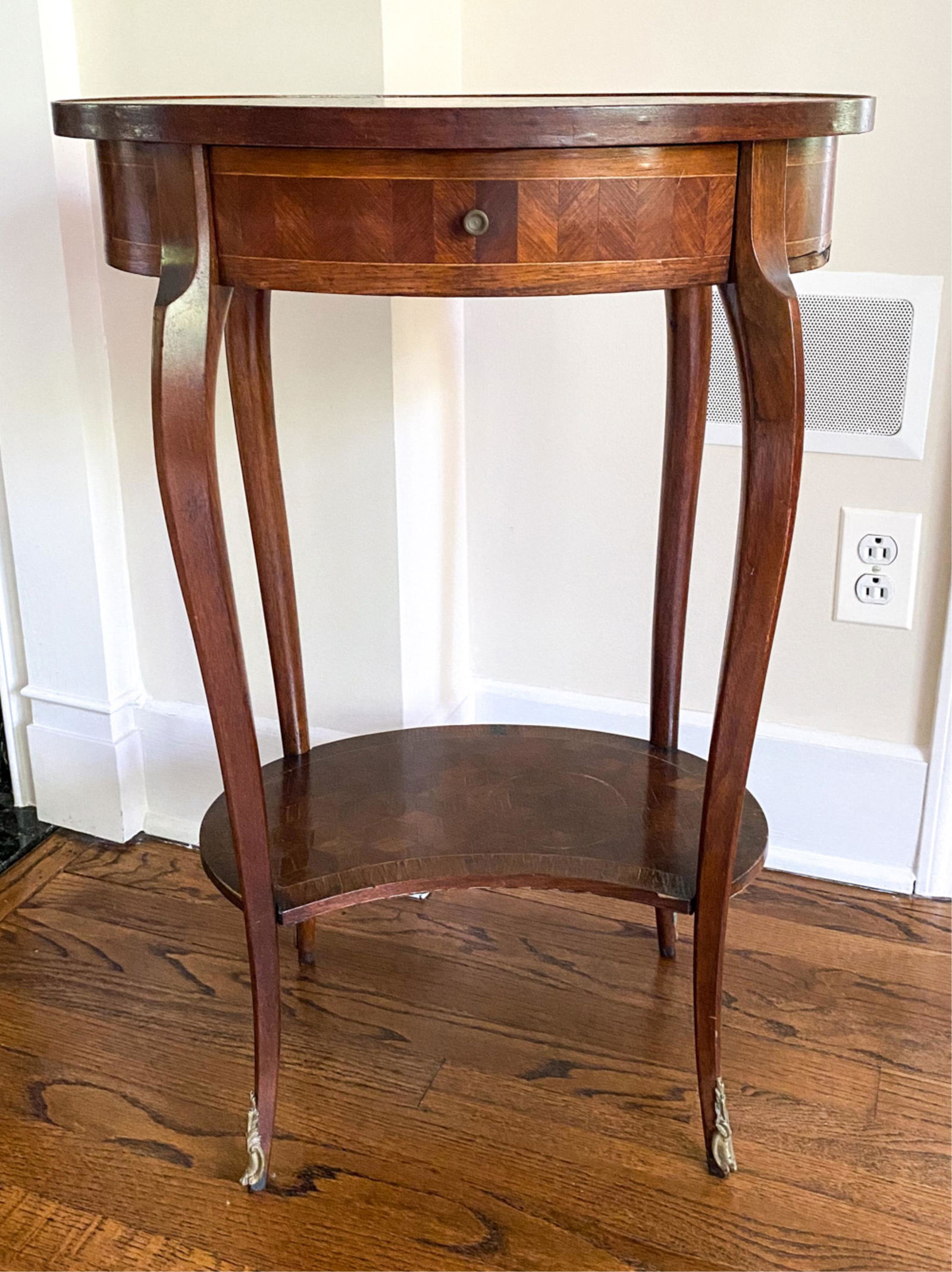 ANTIQUE FRENCH PARQUETRY SIDE TABLE (1 of 9)