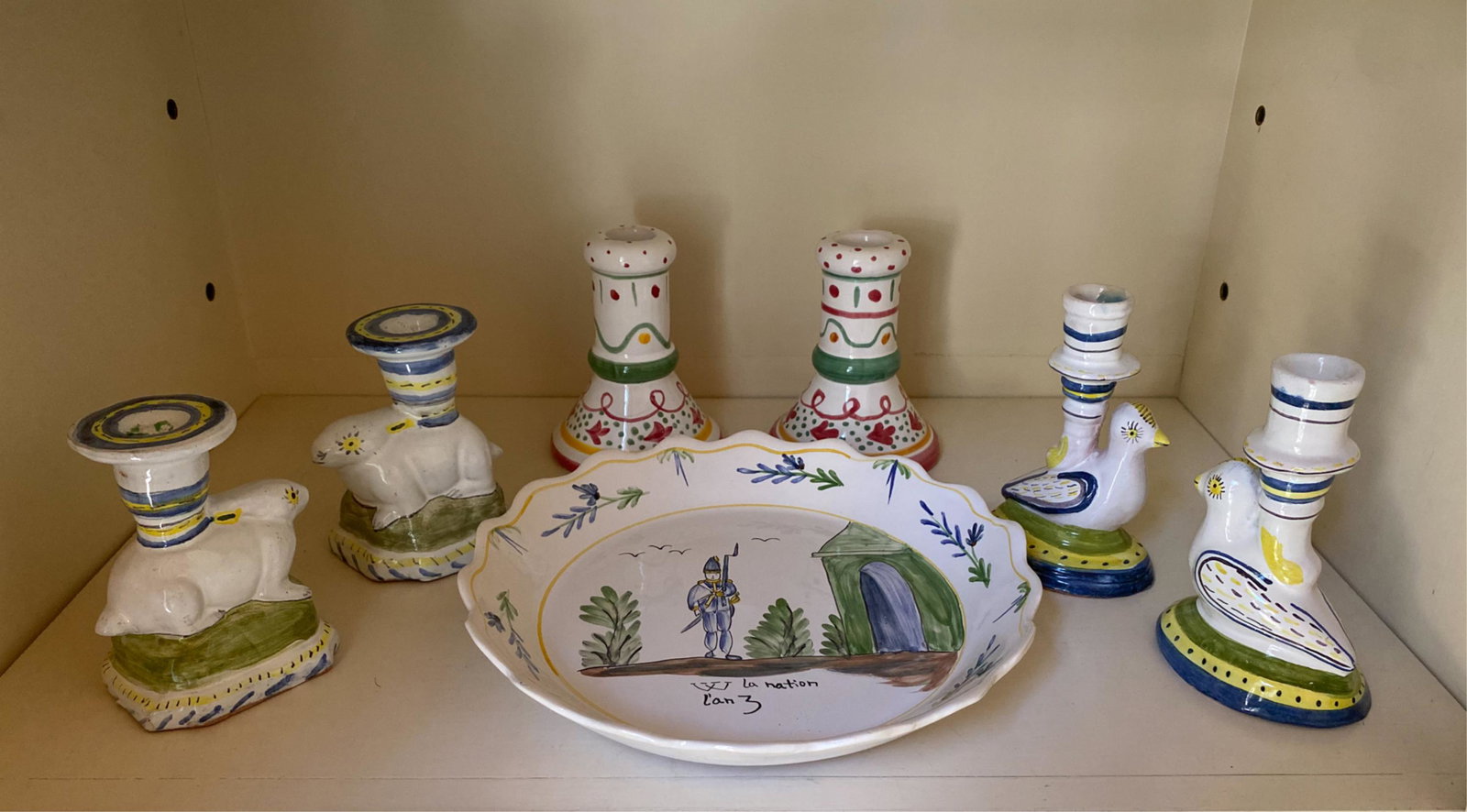 FAIENCE POTTERY GROUPING (1 of 10)
