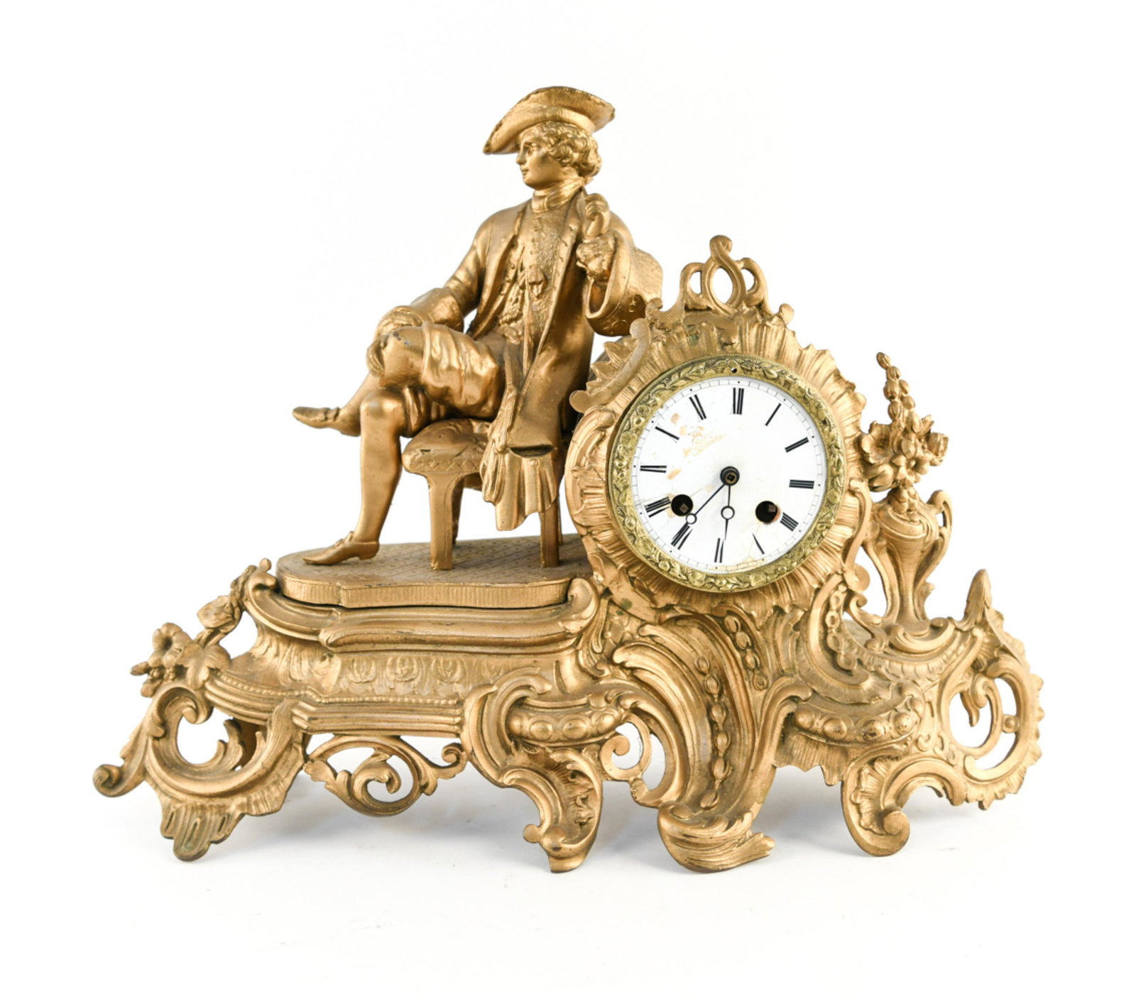 COLONIAL GENTLEMAN SMELTER MANTEL CLOCK (1 of 16)