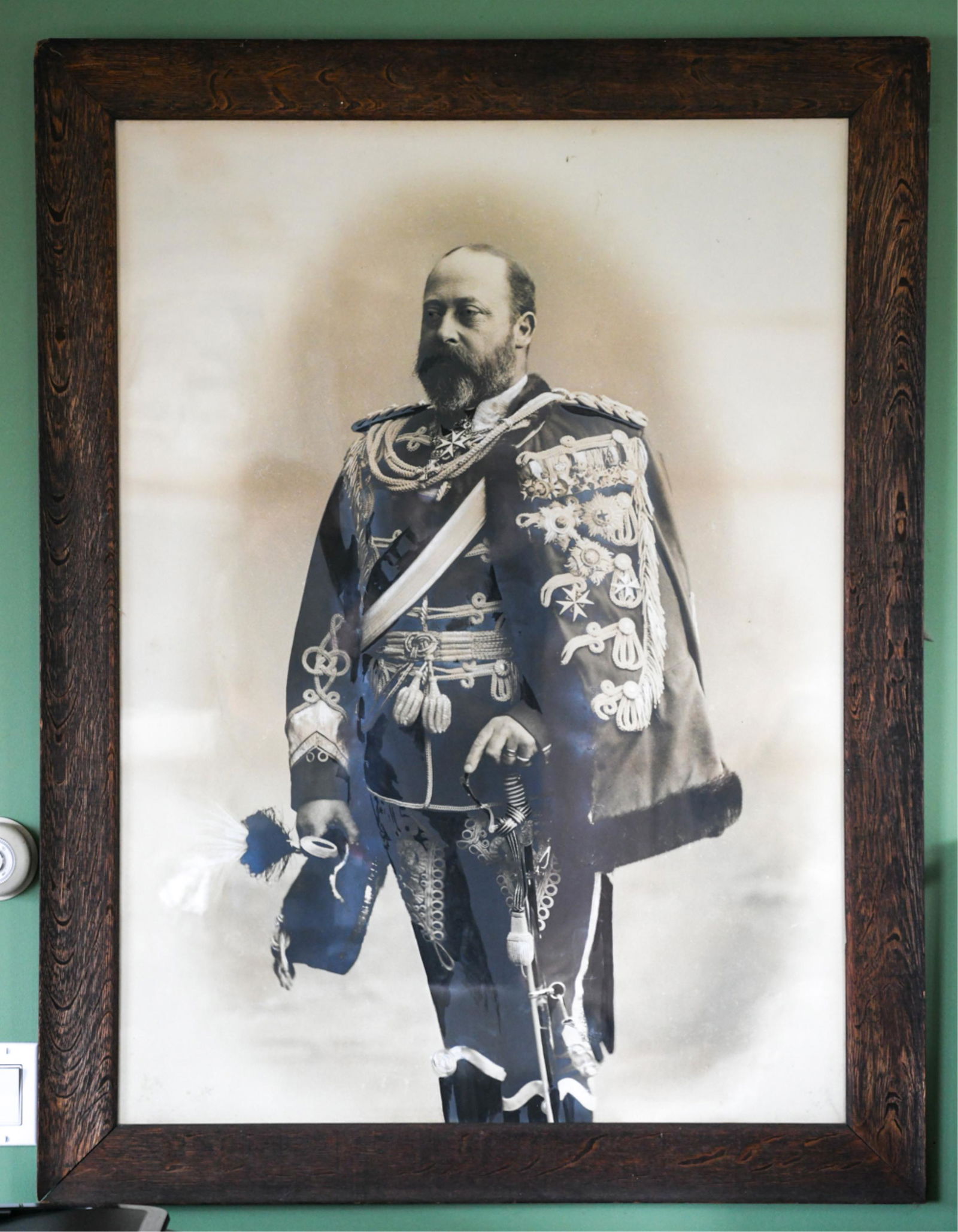 LARGE ANTIQUE PHOTOGRAPH KING EDWARD THE 7TH (1 of 11)