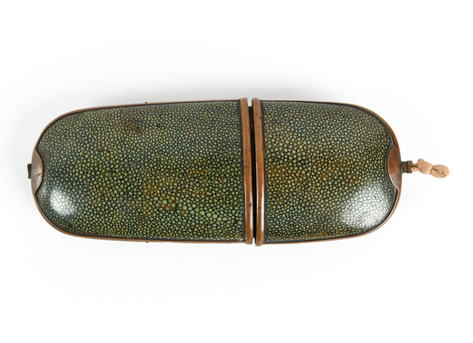 ANTIQUE SHAGREEN EYEGLASS CASE INC. GLASSES (1 of 8)
