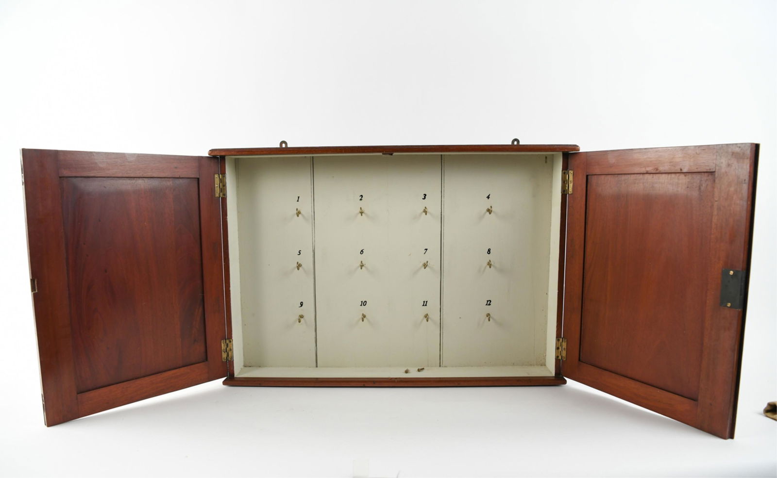 ANTIQUE ENGLISH WALL KEY CABINET (1 of 11)