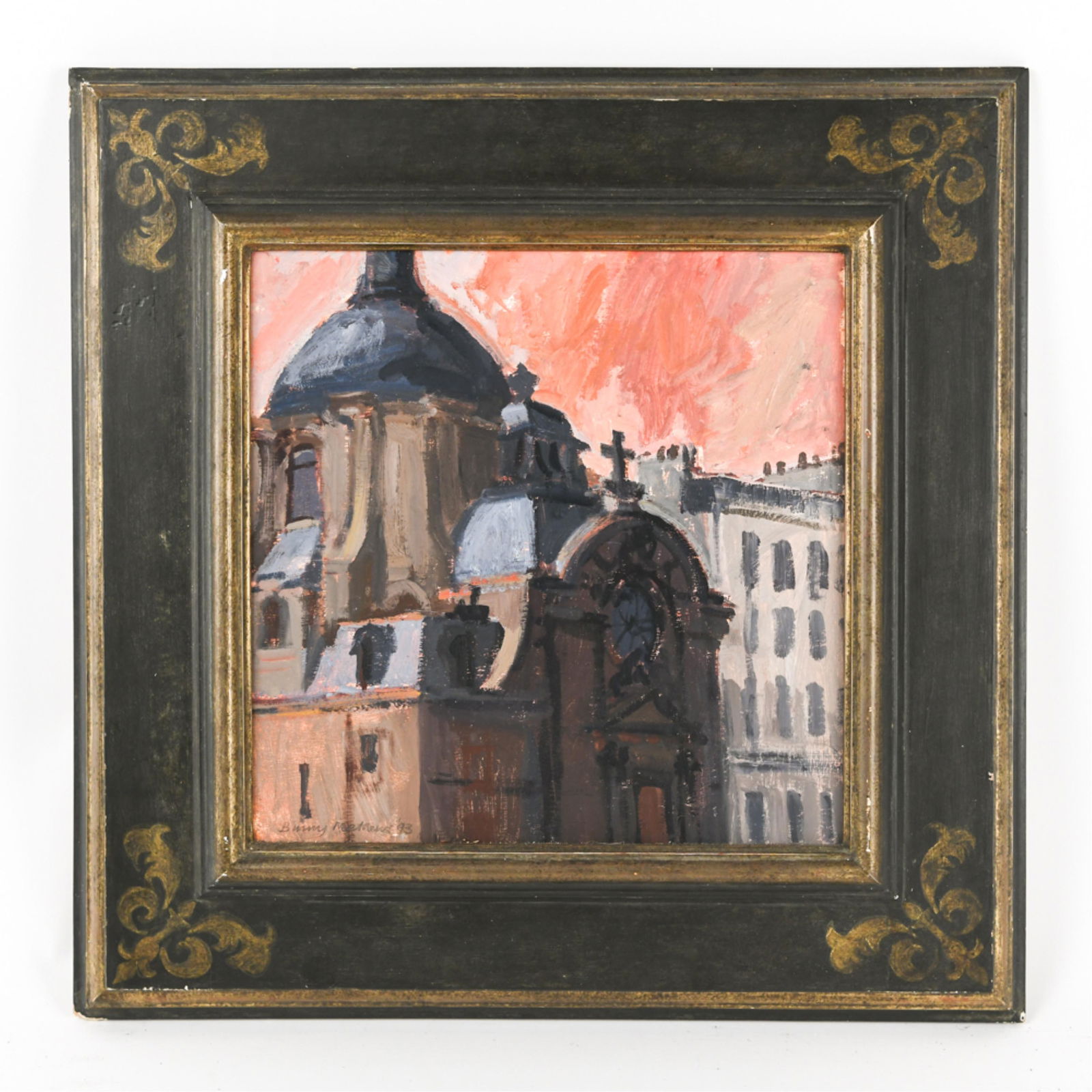 BUNNY MATTHEWS OIL ON BOARD CHURCH PARIS (1 of 11)