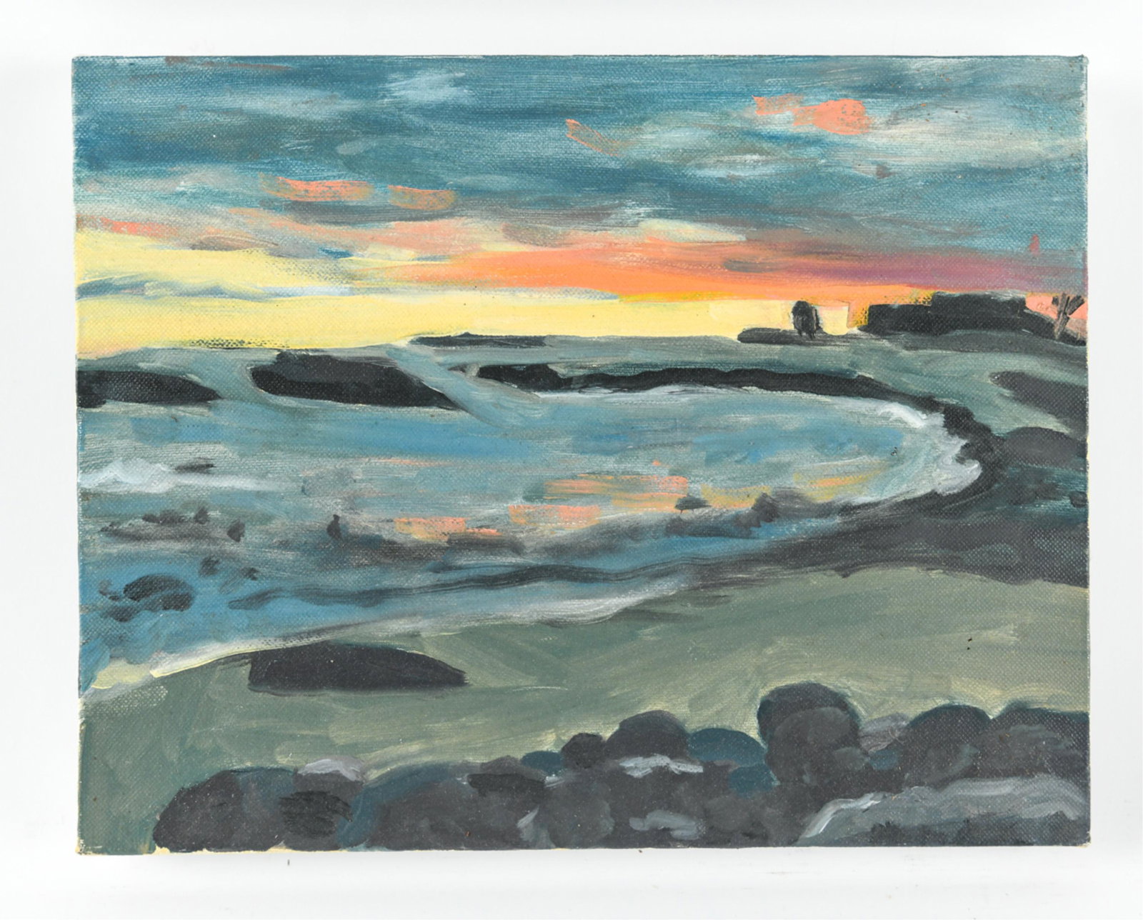 CONTEMPORARY OCEAN VIEW O/C PAINTING (1 of 8)