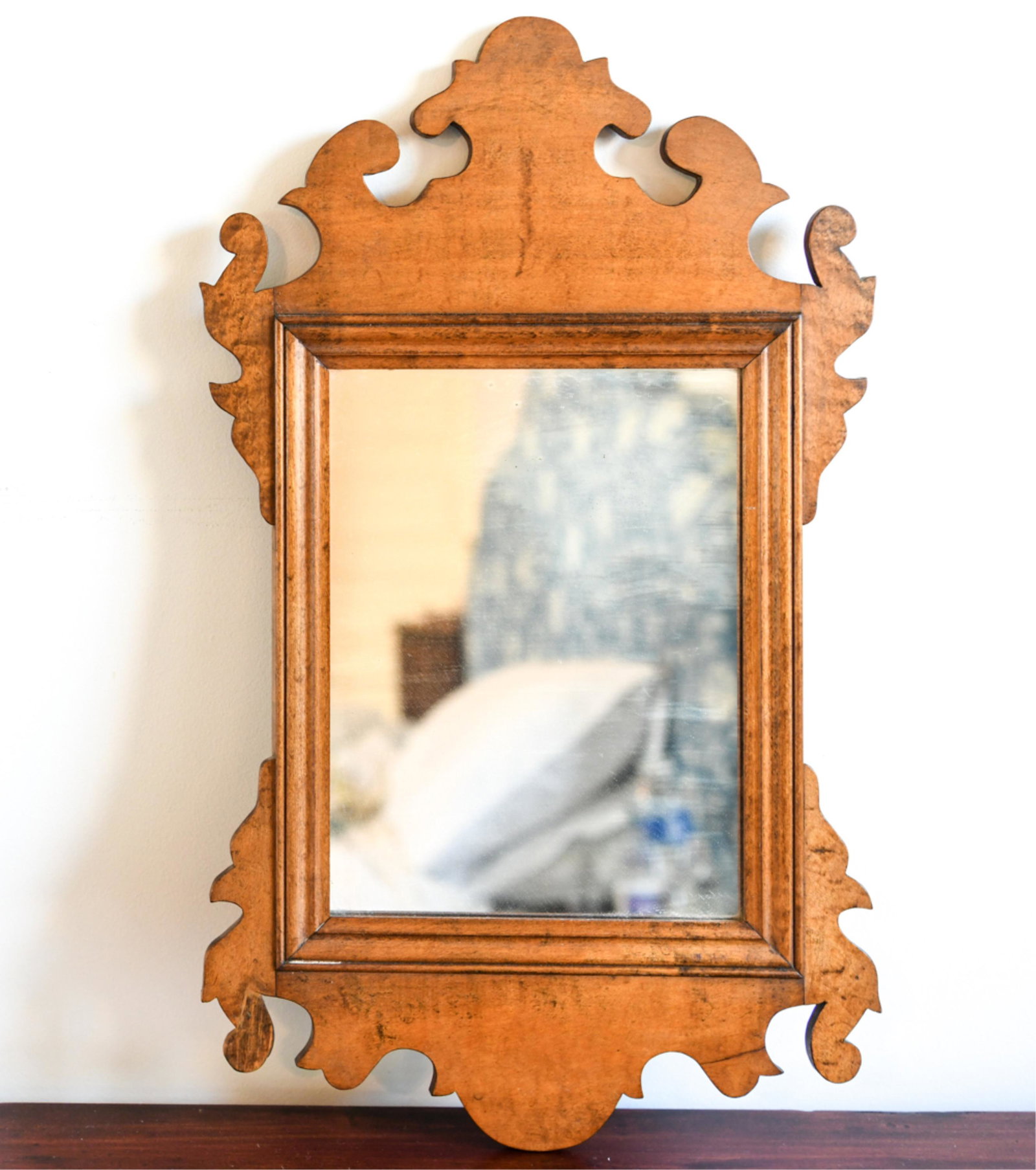 18TH C. STYLE MAPLE MIRROR (1 of 11)