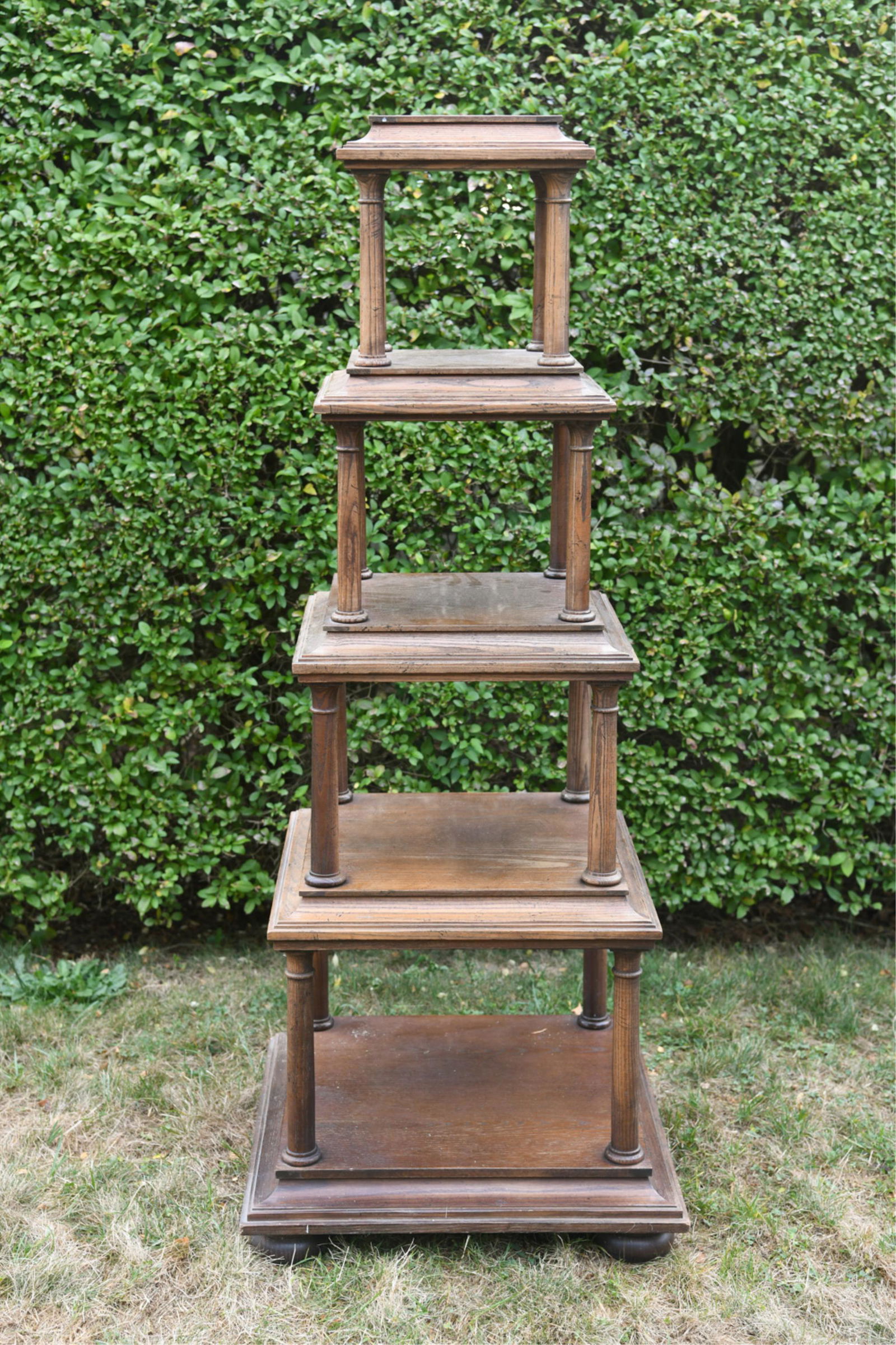 BAKER MID-CENTURY OAK ETAGERE (1 of 13)