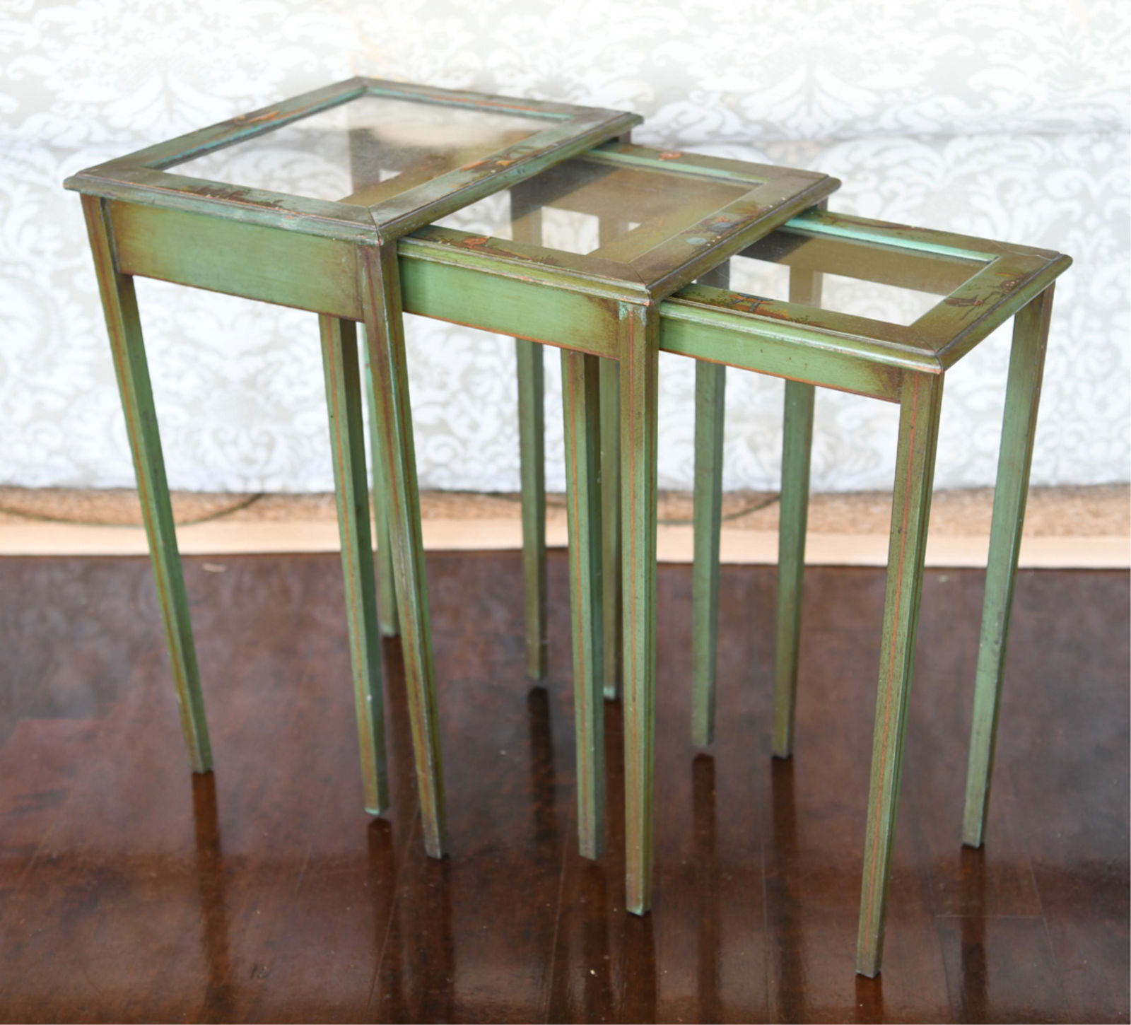 VINTAGE CHINOISERIE NESTING TABLES (1 of 7)