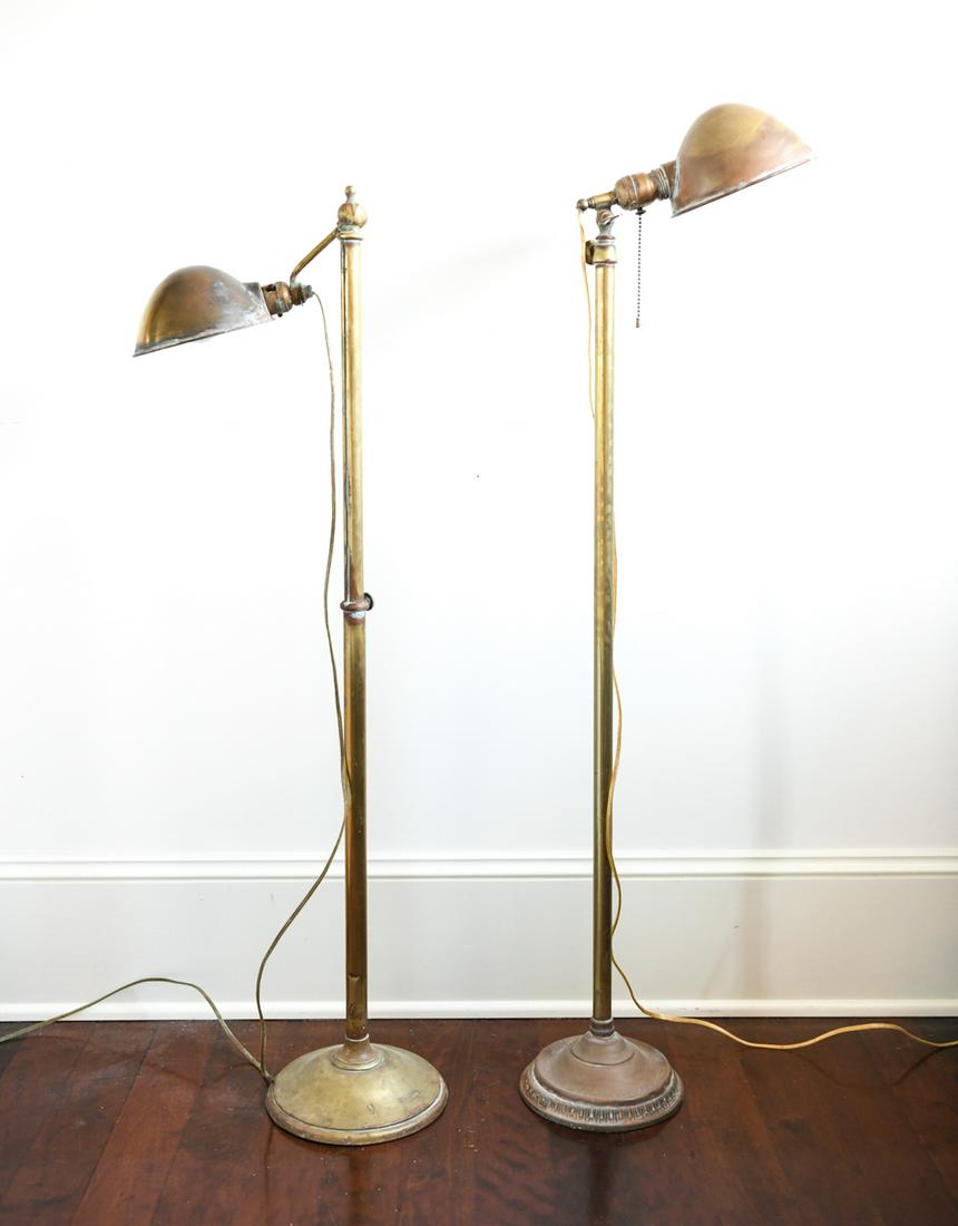 (2) EARLY 1900S ARTICULATED BRASS LAMPS (1 of 13)