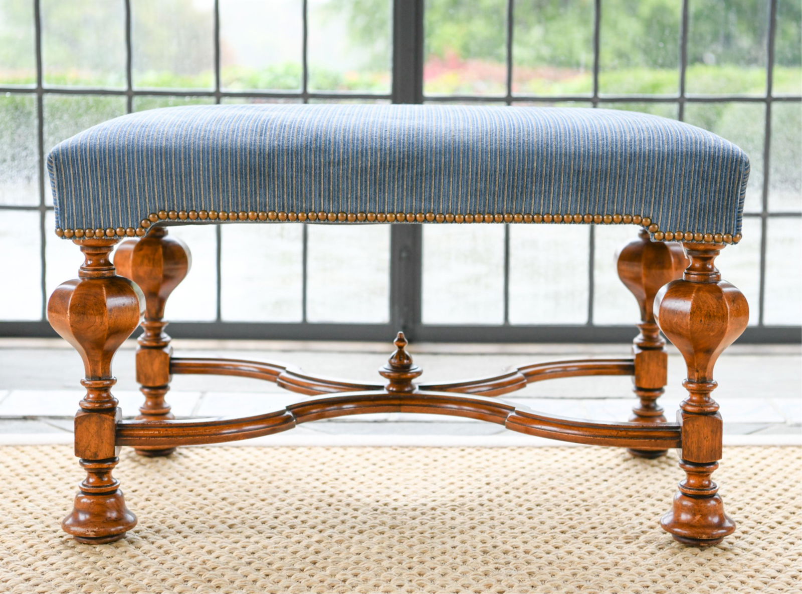 CONTEMPORARY BAROQUE STYLE STOOL BENCH (1 of 16)