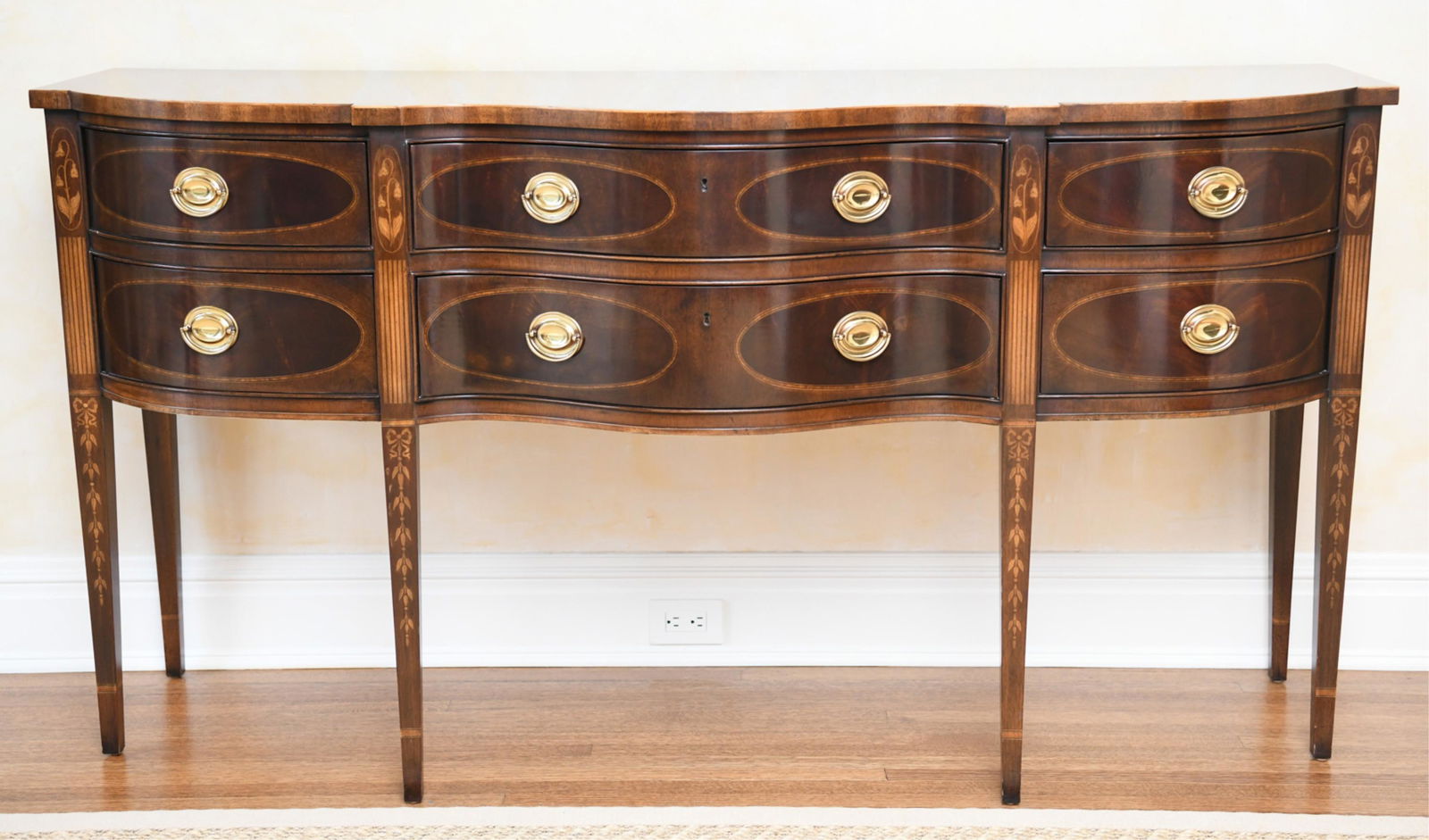 HERITAGE GEORGIAN STYLE INLAID MAHOGANY SIDEBOARD (1 of 12)