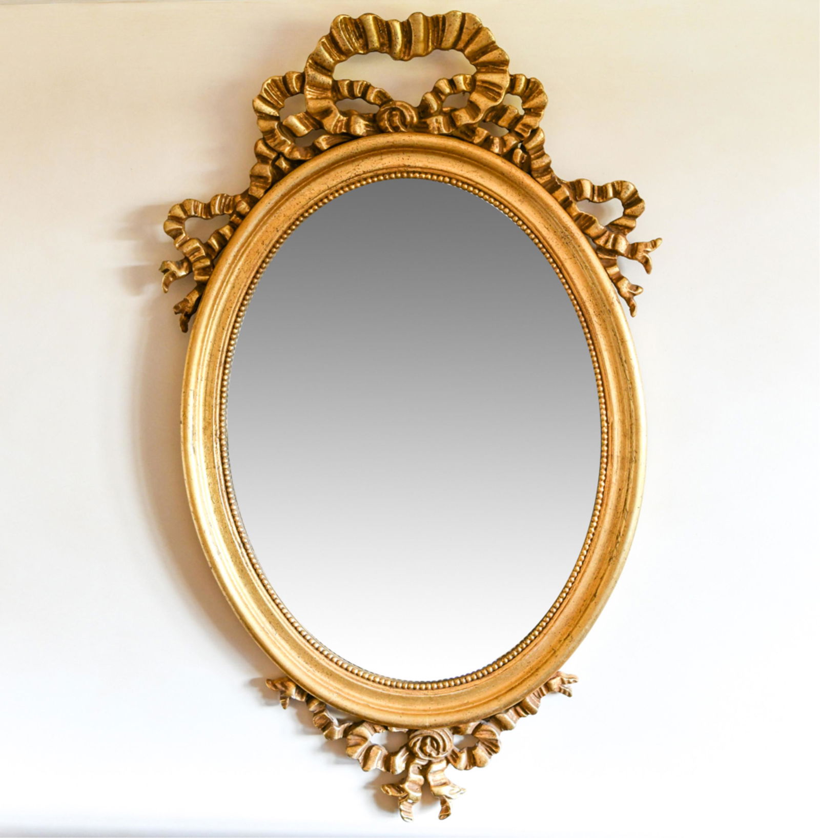 CONTEMPORARY 18TH C. STYLE RIBBON MIRROR (1 of 9)