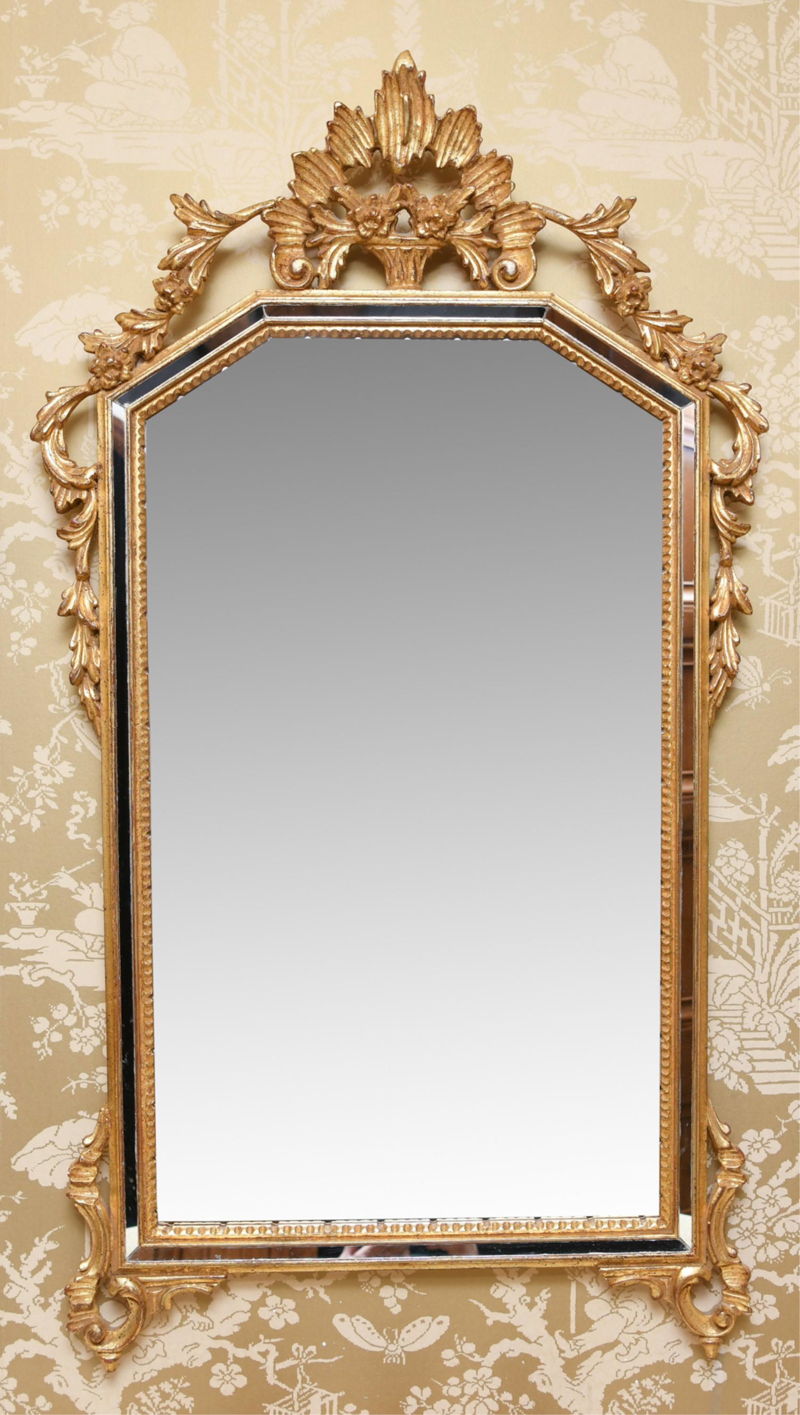 VINTAGE ANTIQUE STYLE FAUX GILDED MIRROR (1 of 5)