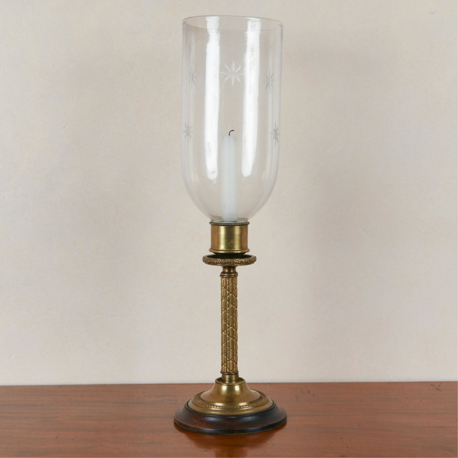 EMPIRE STYLE BRASS CANDLESTICK (1 of 9)