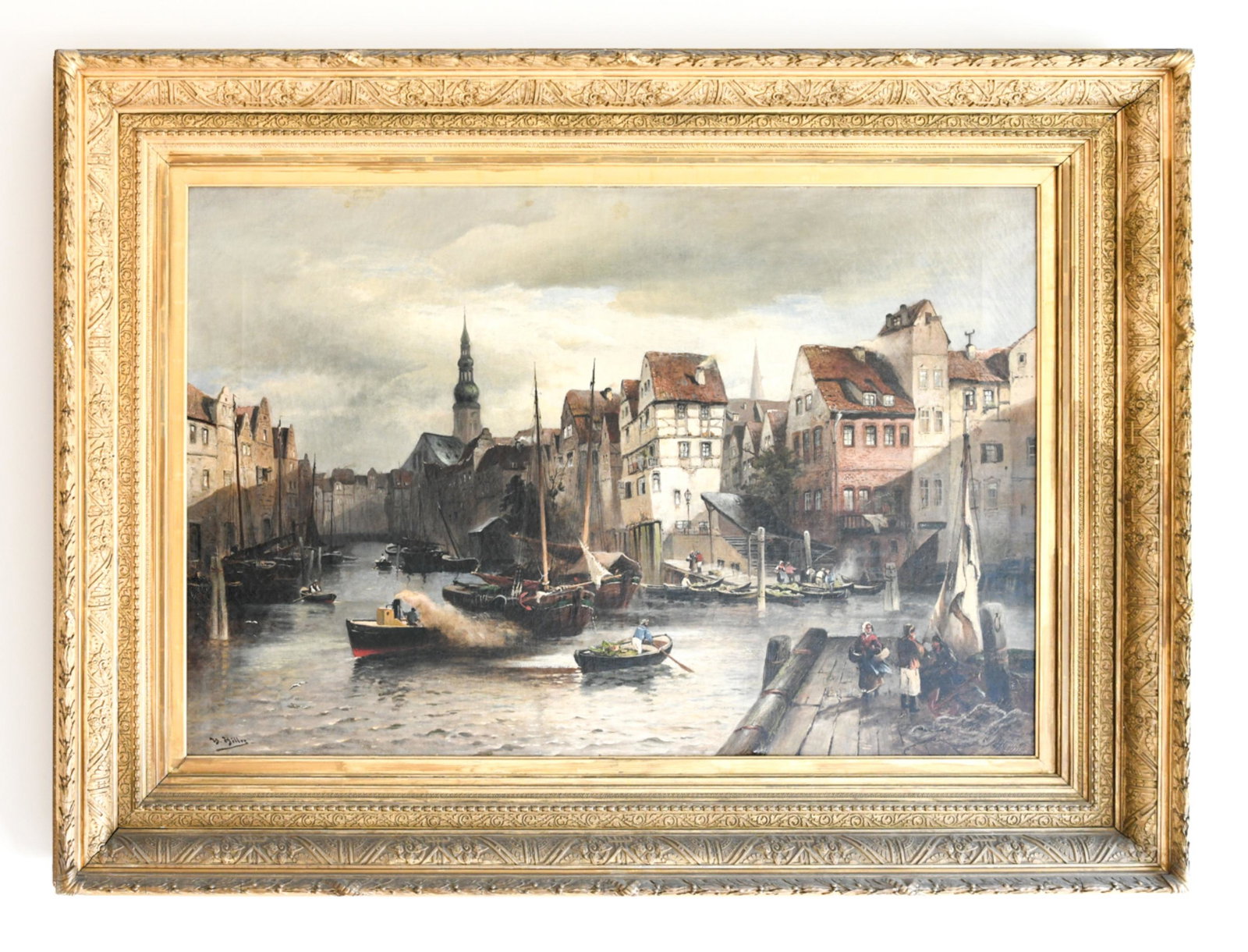 HEINRICH HILLER, GERMAN (1866-1894) O/C (1 of 8)