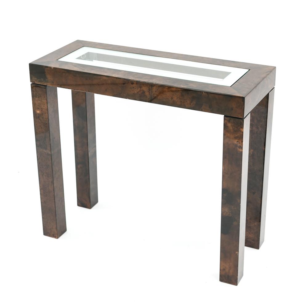 ALDO TURA LACQUERED PARCHMENT CONSOLE TABLE (1 of 16)