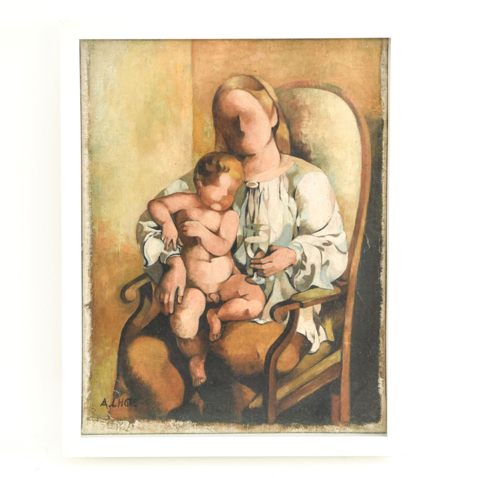 EARLY 20TH CENTURY CUBIST MOTHER & CHILD (1 of 19)