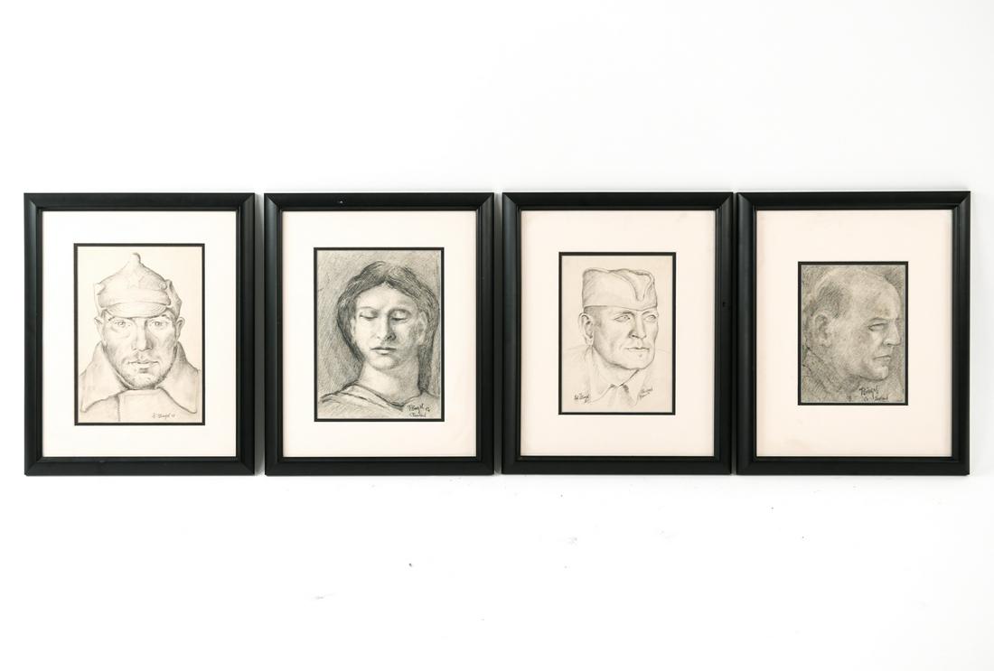 (4) DRAWINGS GERMAN ARTIST IN RUSSIA 1942 (1 of 11)