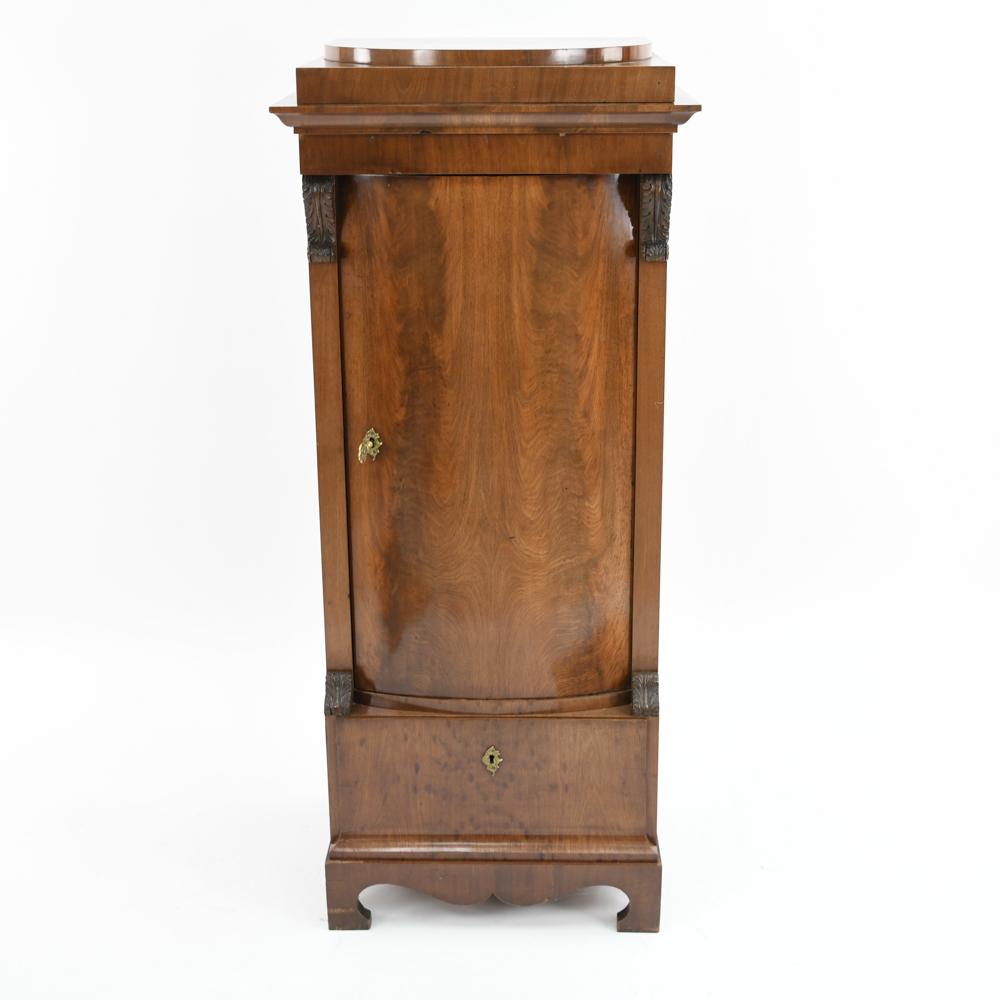 ANTIQUE BIEDERMEIER MAHOGANY CABINET (1 of 13)