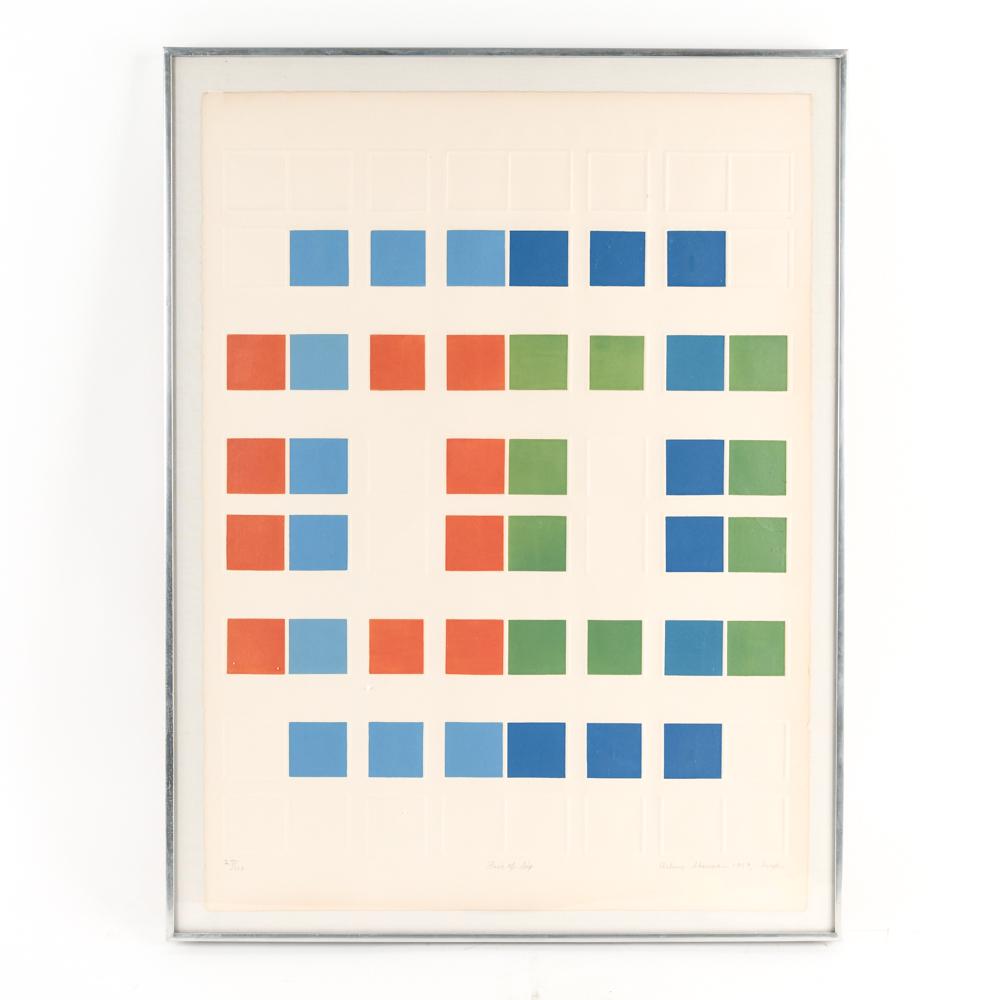 ARLENE SHURMAN (20TH C) EMBOSSED PAPER COLOR PRINT (1 of 10)