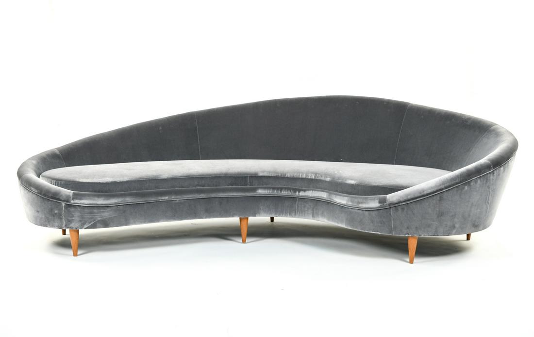ICO PARISI STYLE CURVED SOFA (1 of 5)